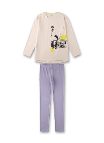 sanetta-m-dchen-schlafanzug-lang-beige-pyjamaset-aus-baumwolle-f-r-m-dchen image 4