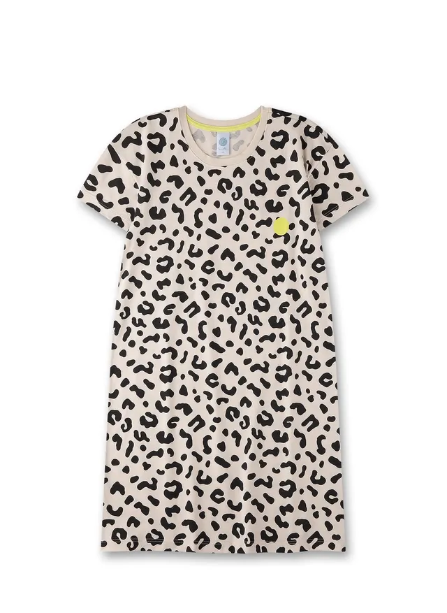 sanetta-m-dchen-nachthemd-beige-leo-allover-baumwolle image 1