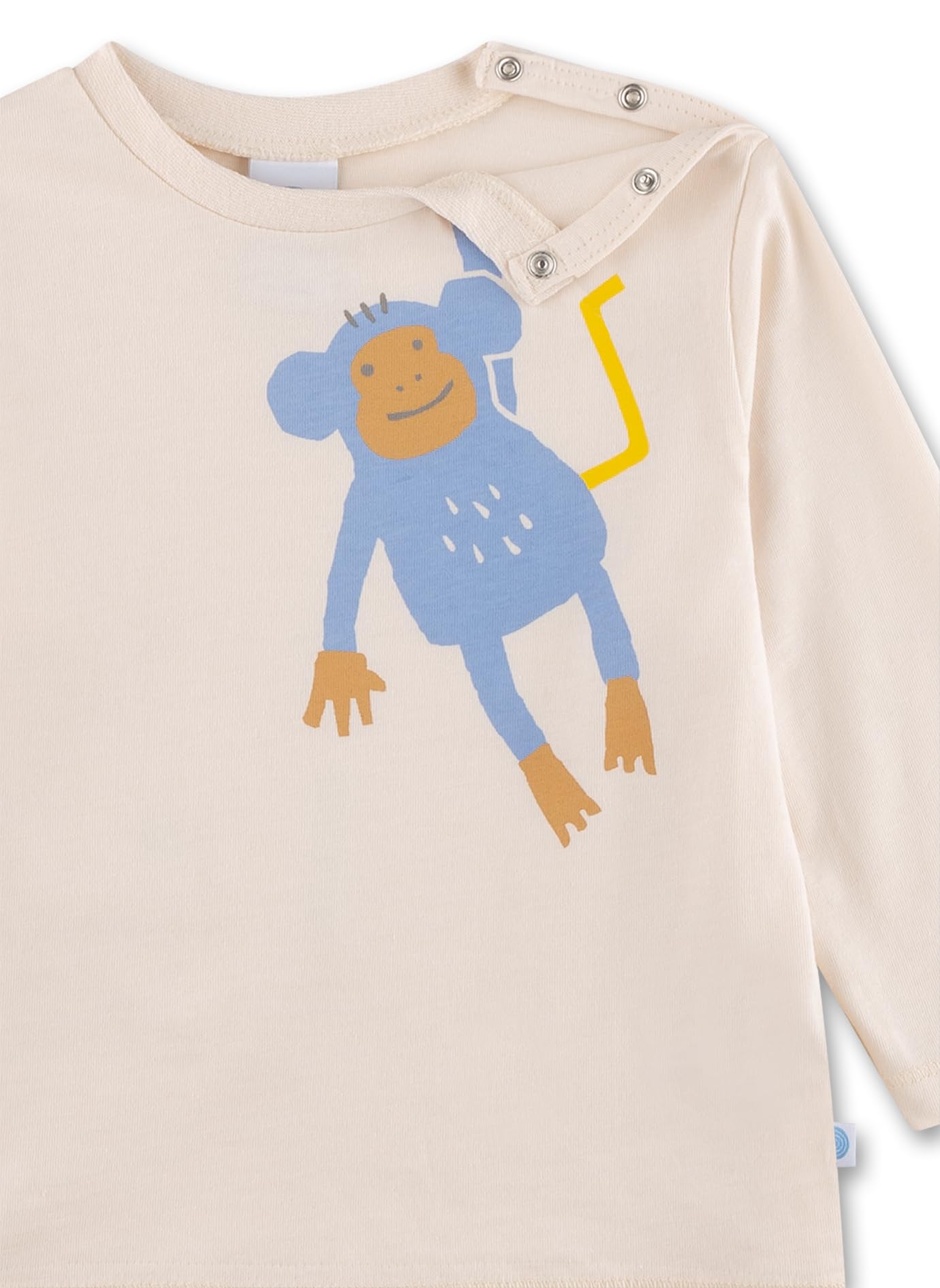 sanetta-jungen-schlafanzug-beige-affe-aus-bio-baumwolle image 3