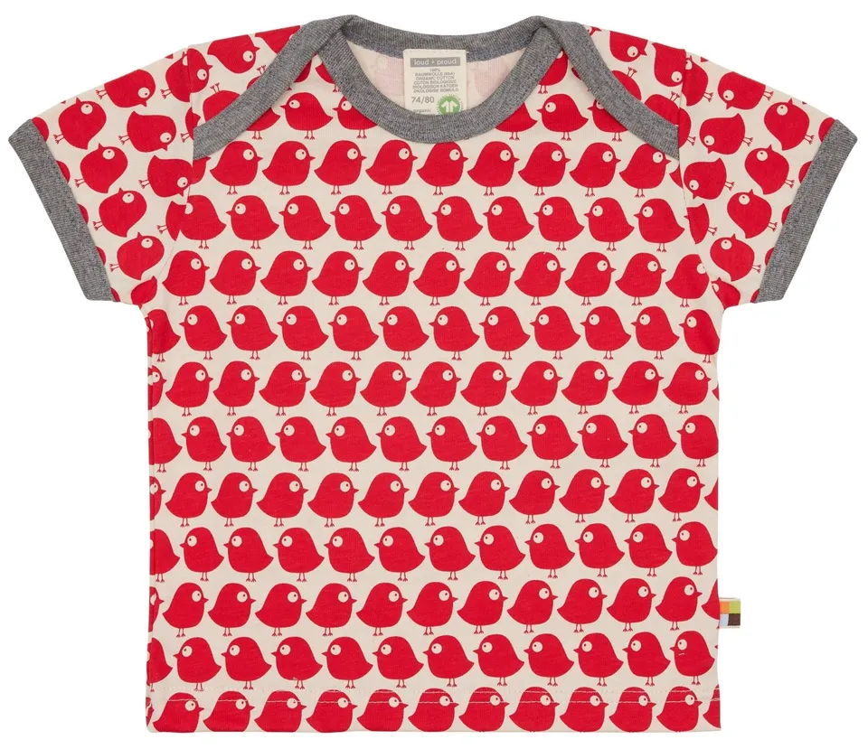 loud-proud-t-shirt-mit-druck-v-gel-bio-baumwolle-t-shirt image 1