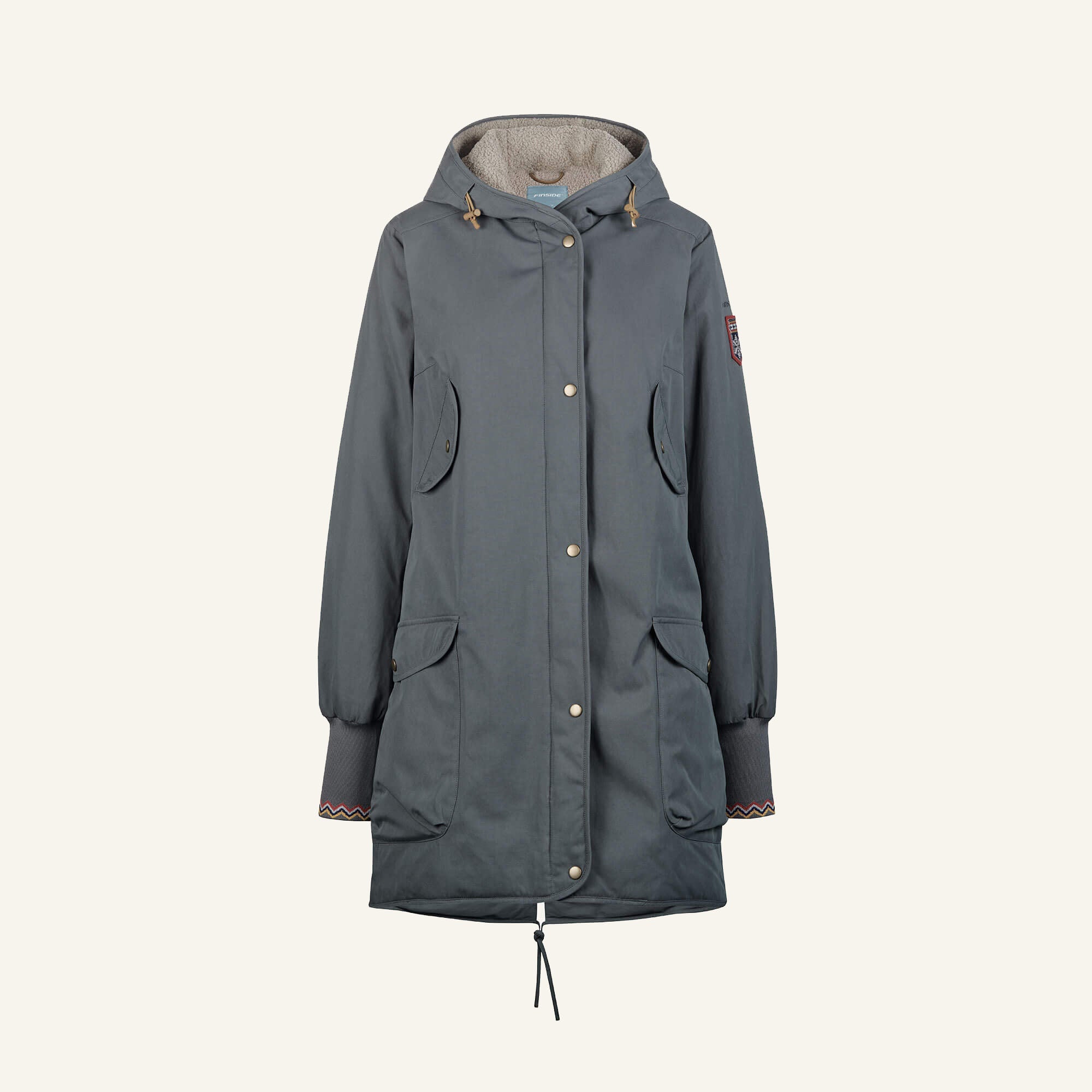 finkid-ivalukka-damen-winterparka-baumwolle-teddyfleece image 5