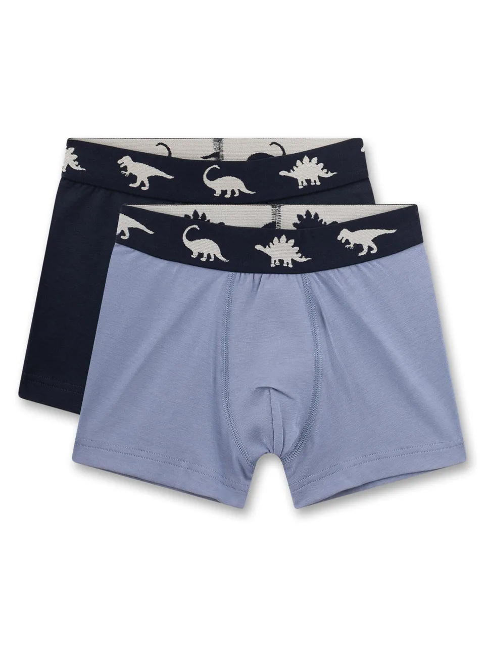 sanetta-jungen-hipshorts-2er-pack-dunkelblau-hellblau-dino-unterhose-elastisch image 1