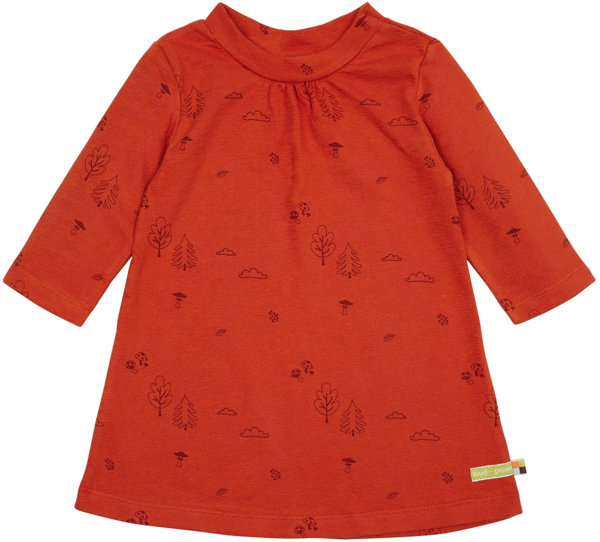 loud-proud-kleid-langarm-strukturstrick-mit-druck-langarmkleid-wald-motiv image 5