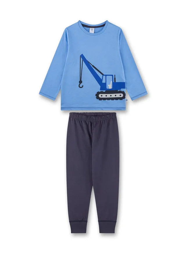 sanetta-jungen-schlafanzug-lang-blau-baumwolle-pyjamaset image 1