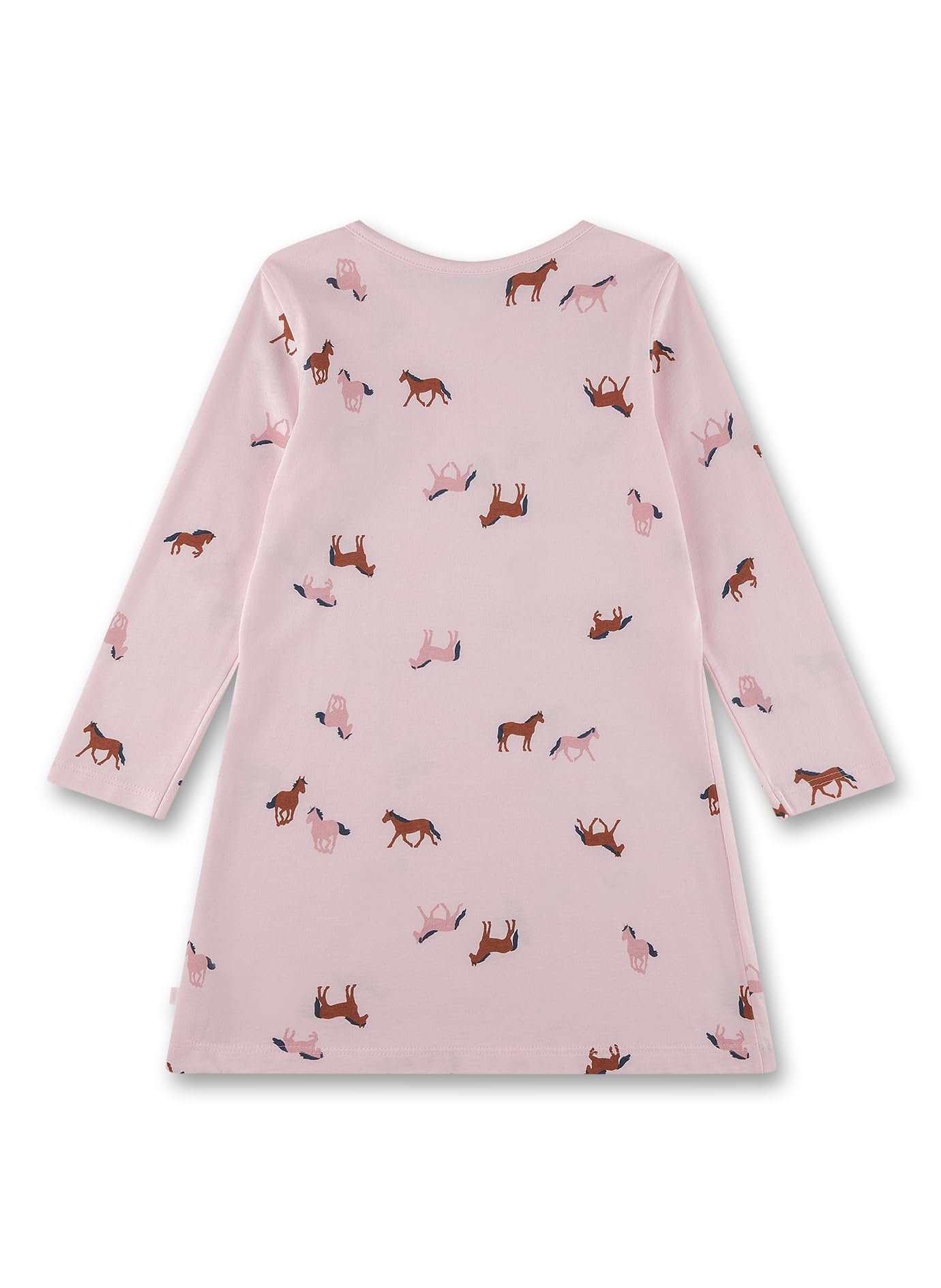 sanetta-m-dchen-nachthemd-langarm-rosa-pferd-nachtw-sche-aus-baumwolle image 2