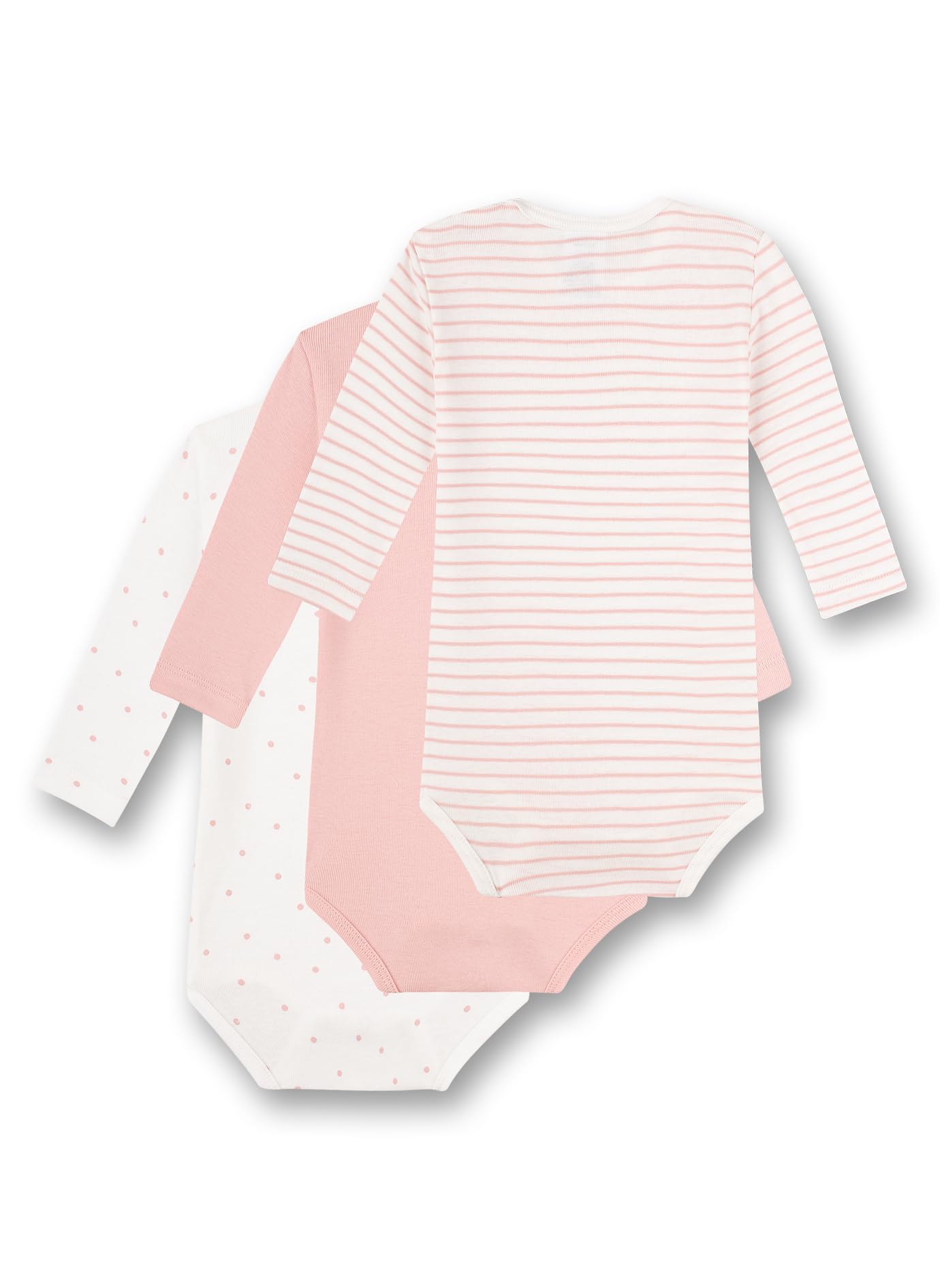 sanetta-baby-body-langarm-3er-pack-rosa-wei-ringel-dots-bio-baumwolle image 2