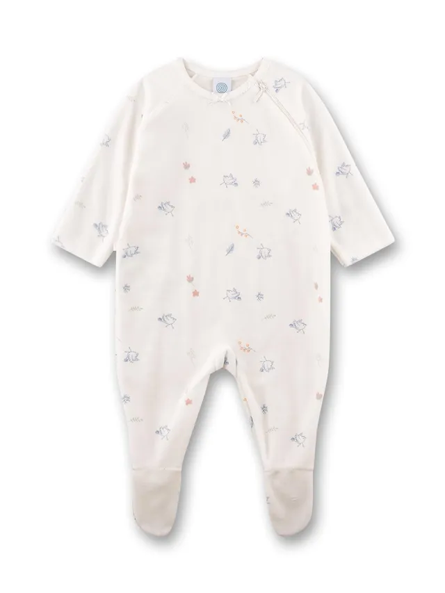 sanetta-baby-strampler-off-white-birds-aus-nicki-f-r-m-dchen image 1