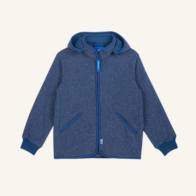 finkid-tonttu-knit-kinder-fleecejacke-strickfleece-zip-in-hoodie image 1