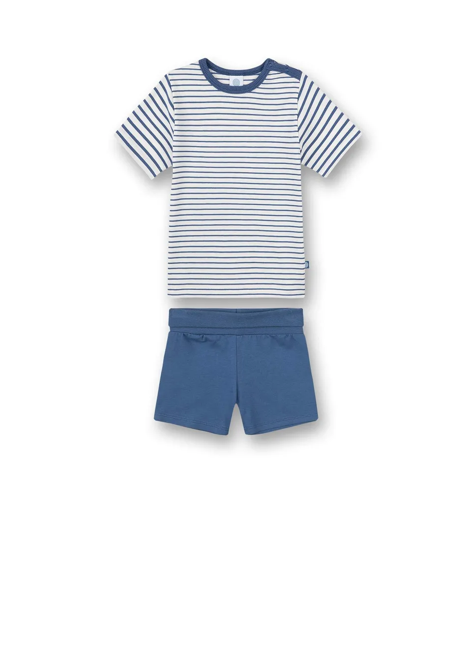 sanetta-baby-jungen-schlafanzug-kurz-blau-kleinkind-pyjama image 1