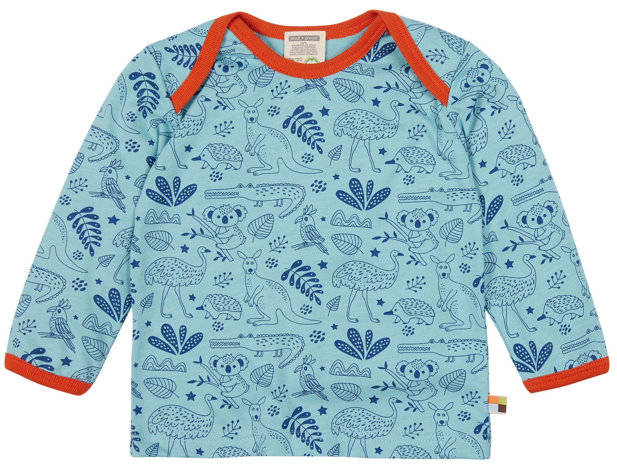 loud-proud-shirt-druck-kinder-shirt-aus-ungef-rbtem-single-jersey-mit-allover-dr image 3