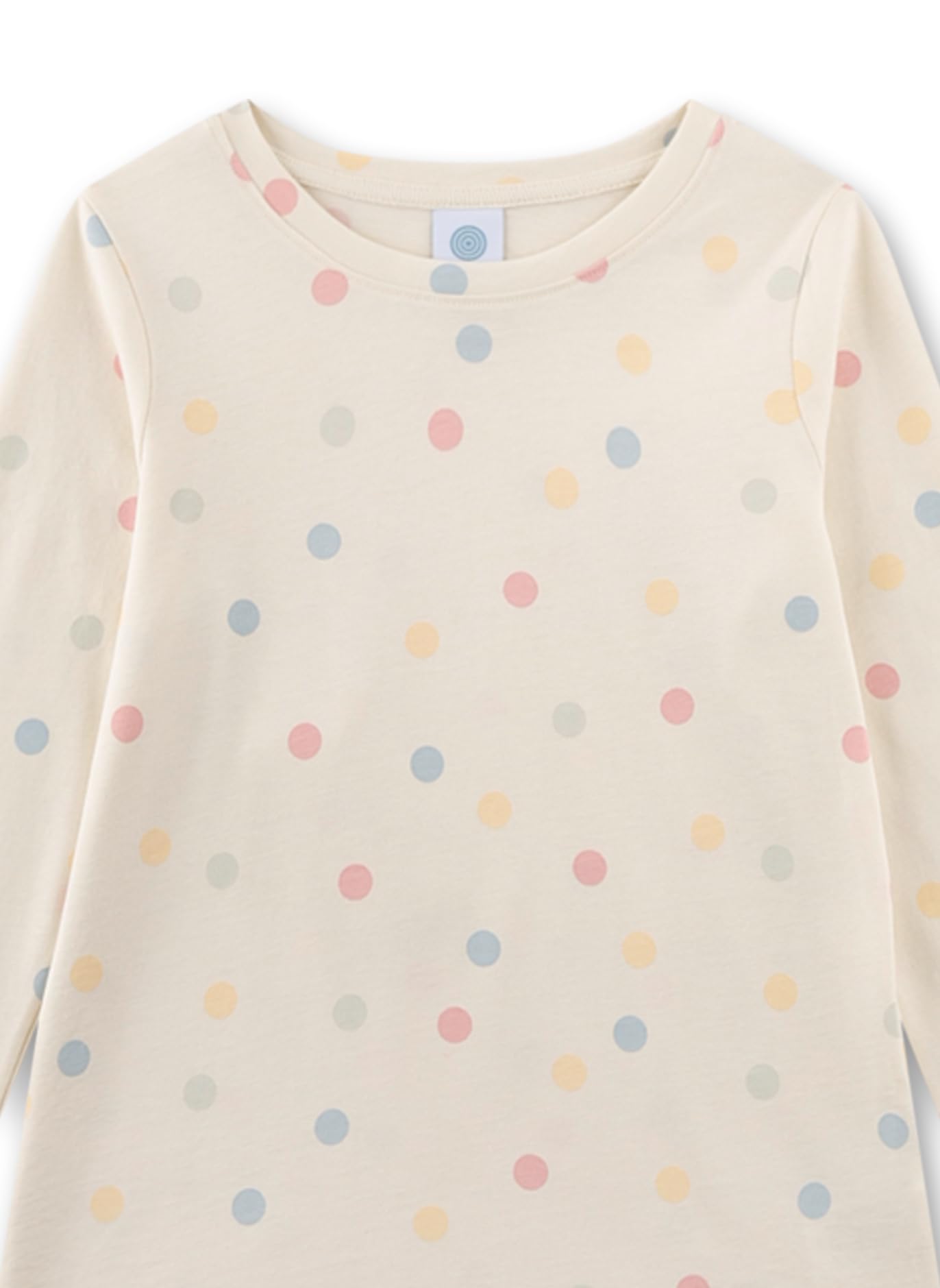 sanetta-pure-m-dchen-schlafanzug-lang-beige-dots-aus-100-bio-baumwolle image 3