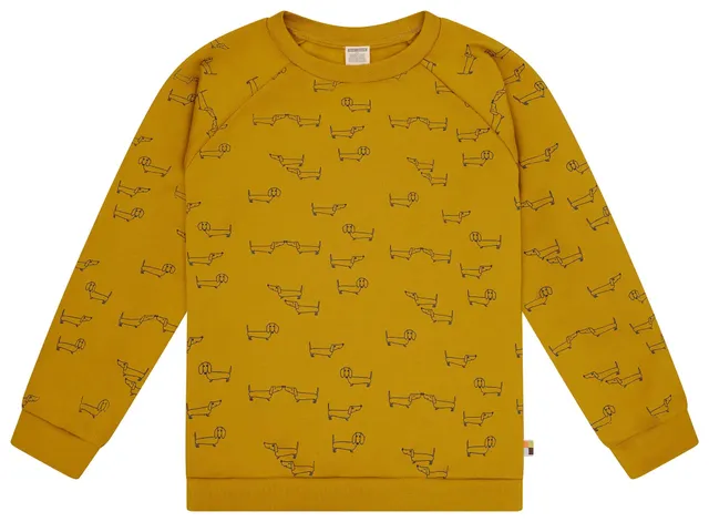 loud-proud-sweatshirt-mit-alloverdruck-dackel-aus-bio-baumwolle image 1
