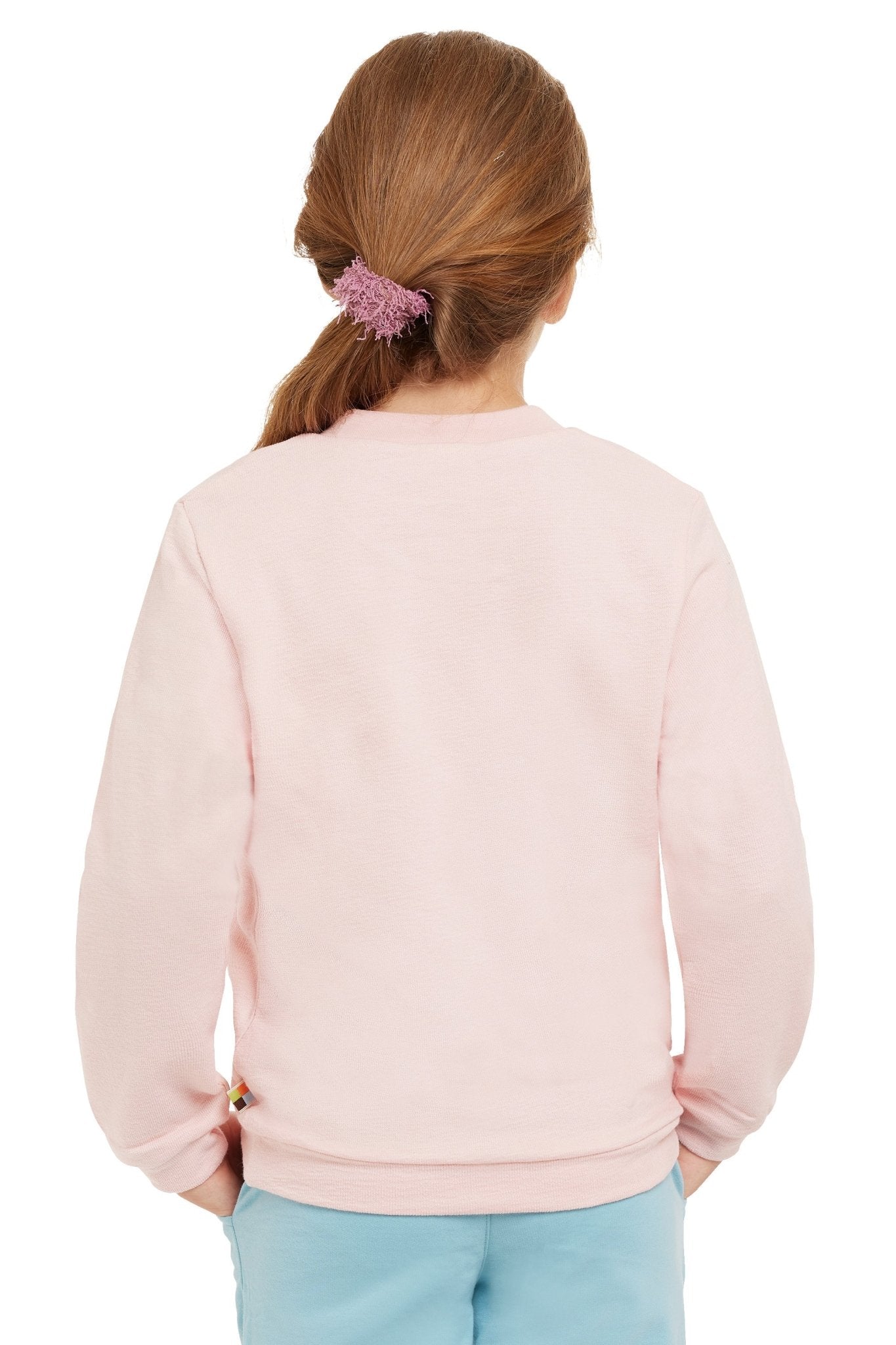 loud-proud-sweat-strukturmuster-einfarbig-kinder-sweatshirt-rundhals image 2