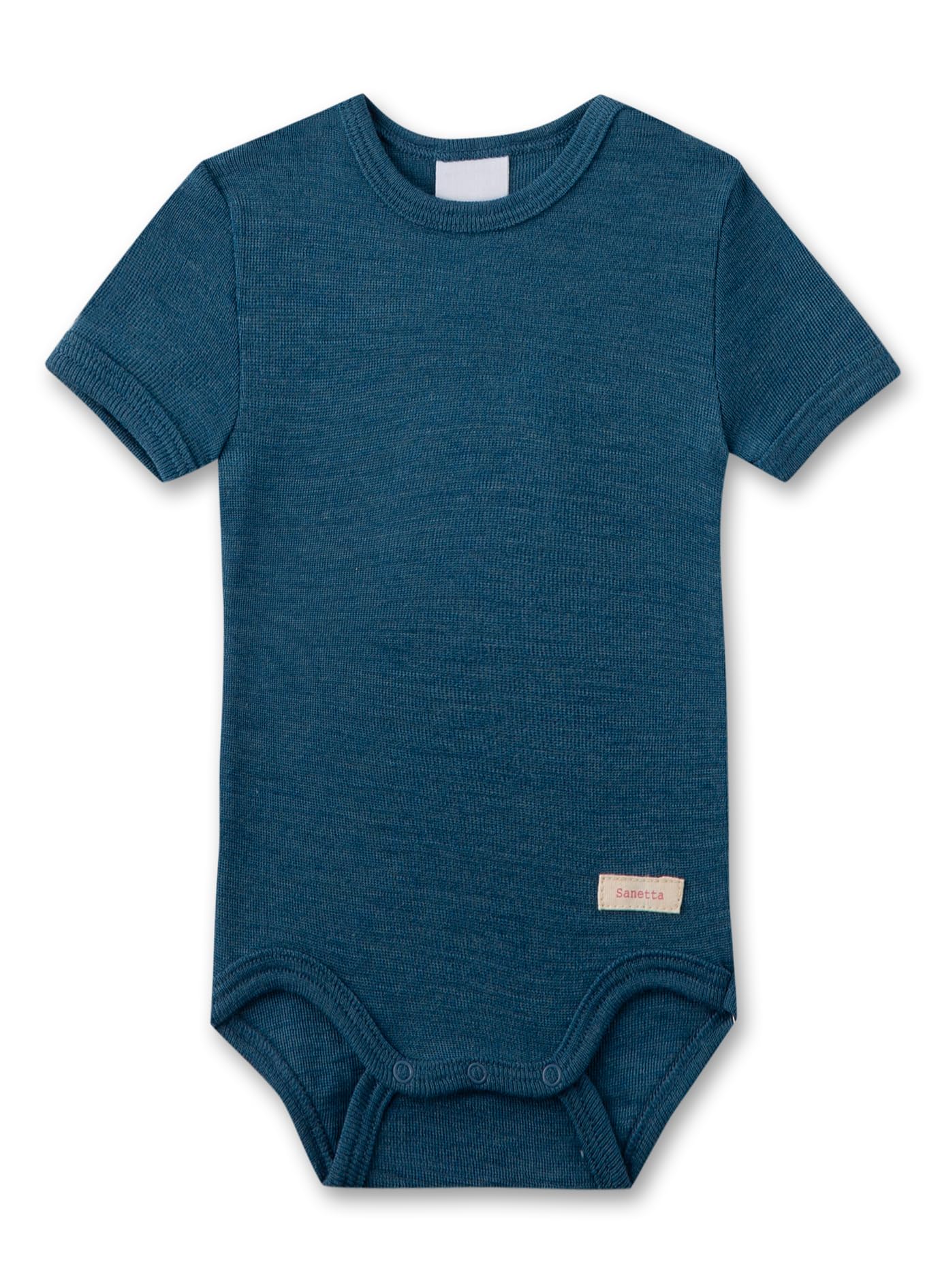 sanetta-baby-body-kurzarm-blau-aus-merinowolle-und-seide image 1