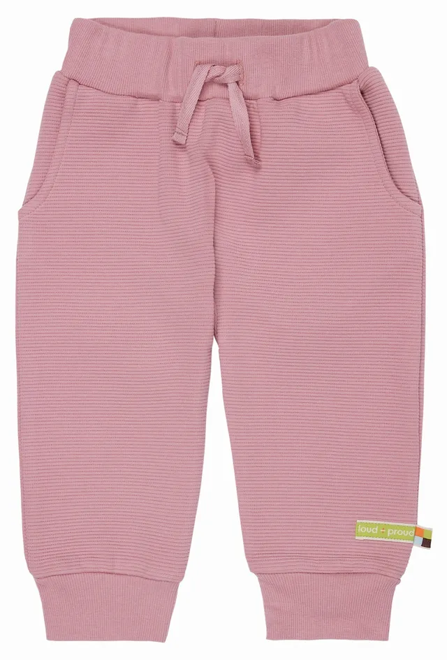 loud-proud-hose-rippenstruktur-kinderhose-einfarbig-mit-b-ndchen image 1