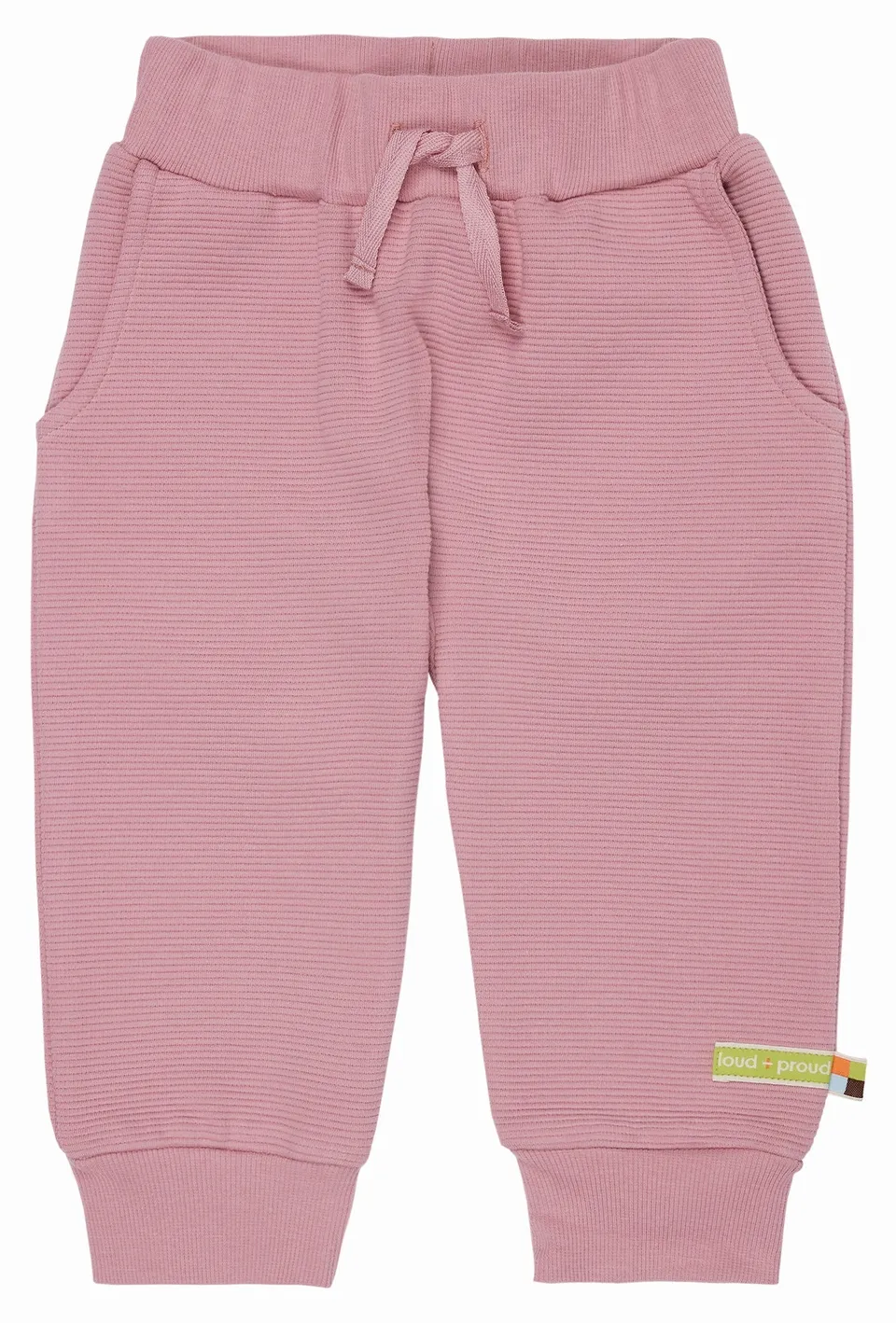 loud-proud-hose-rippenstruktur-kinderhose-einfarbig-mit-b-ndchen image 1