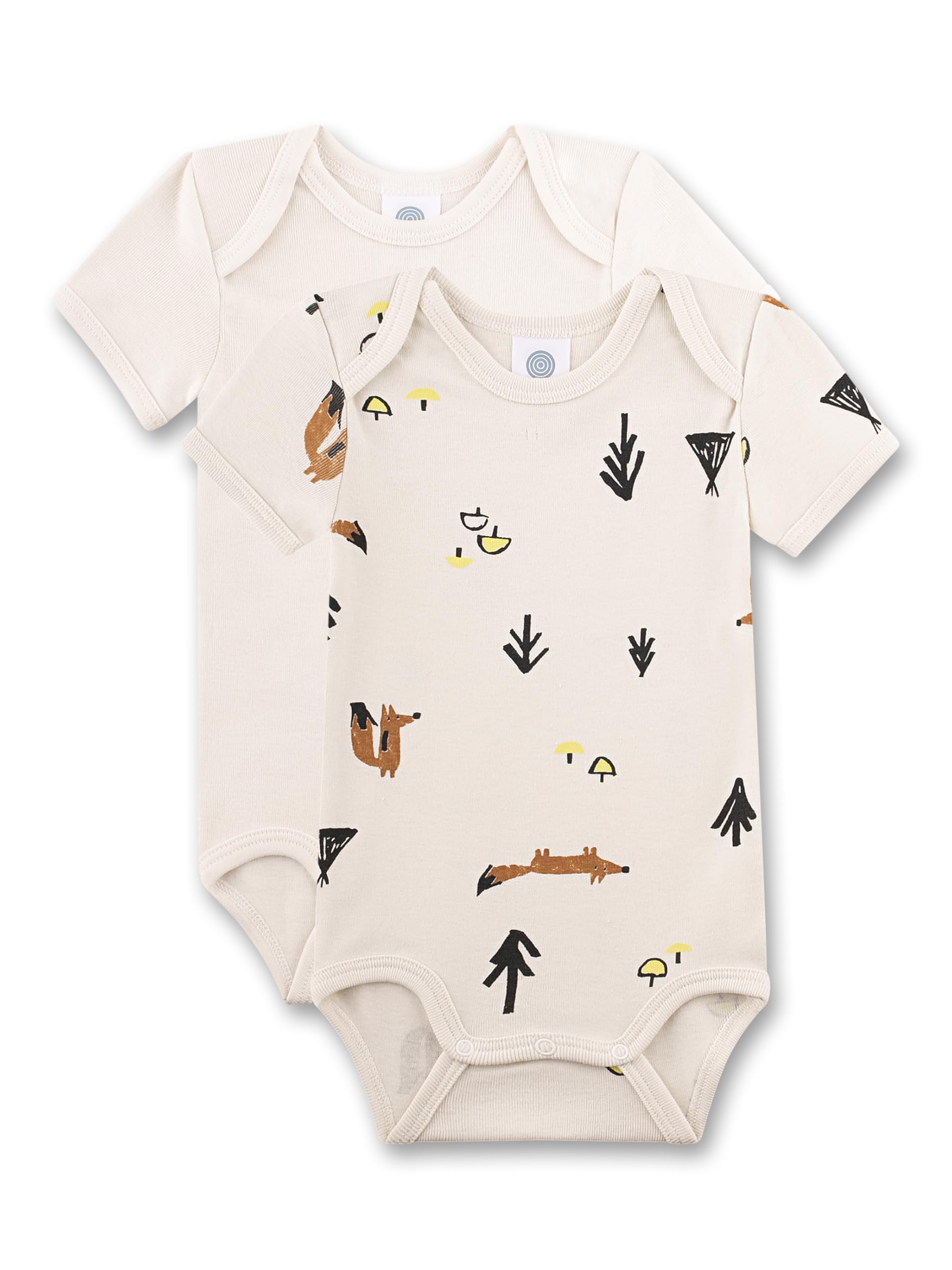 sanetta-baby-body-doppelpack-kurzarm-beige-fuchs-bio-baumwolle-f-r-jungen image 1