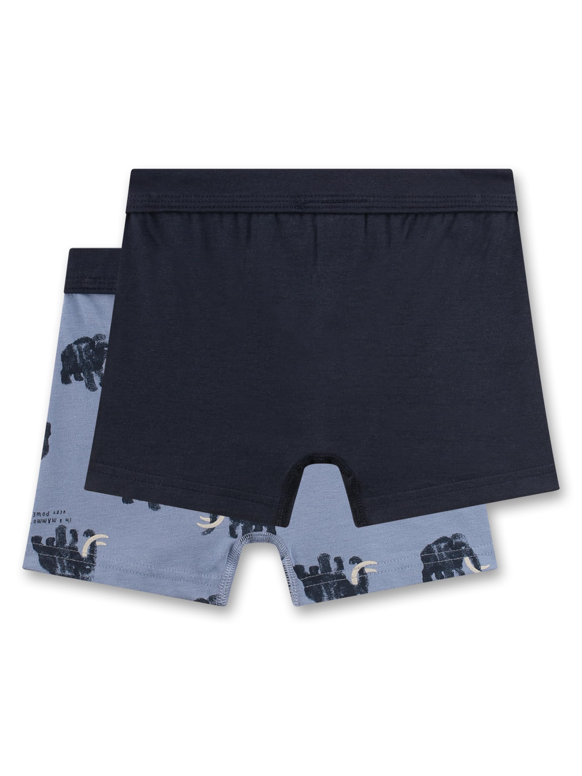 sanetta-jungen-hipshorts-doppelpack-blau-mit-mammut-aus-bio-baumwoll-mix image 2