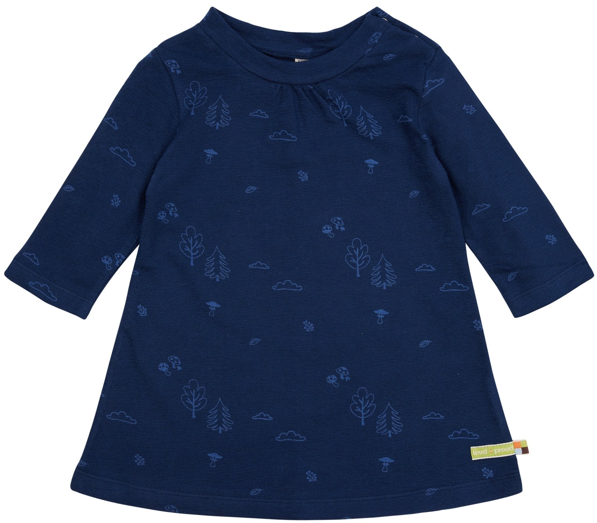loud-proud-kleid-langarm-strukturstrick-mit-druck-langarmkleid-wald-motiv image 7