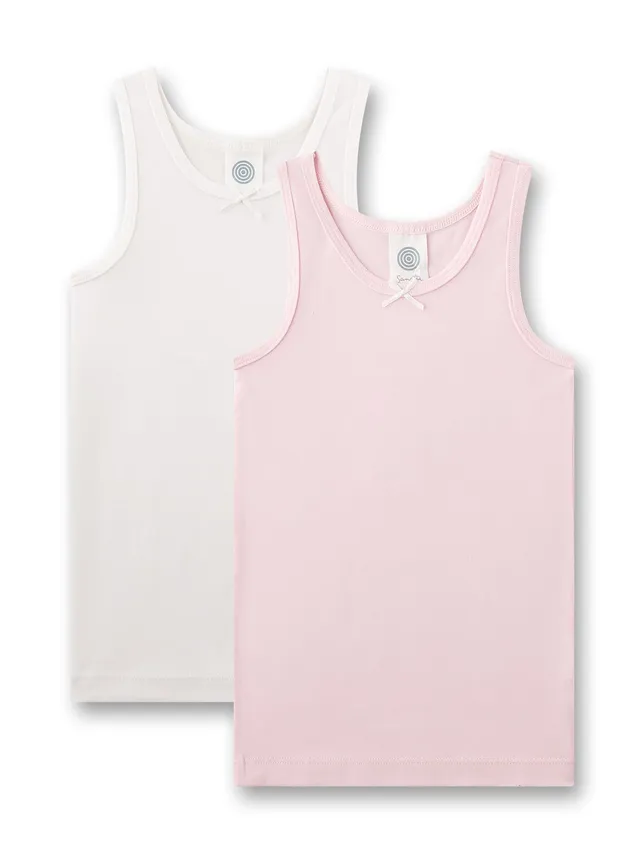 sanetta-m-dchen-unterhemd-doppelpack-rosa-creme-baumwolle-2er-set image 1