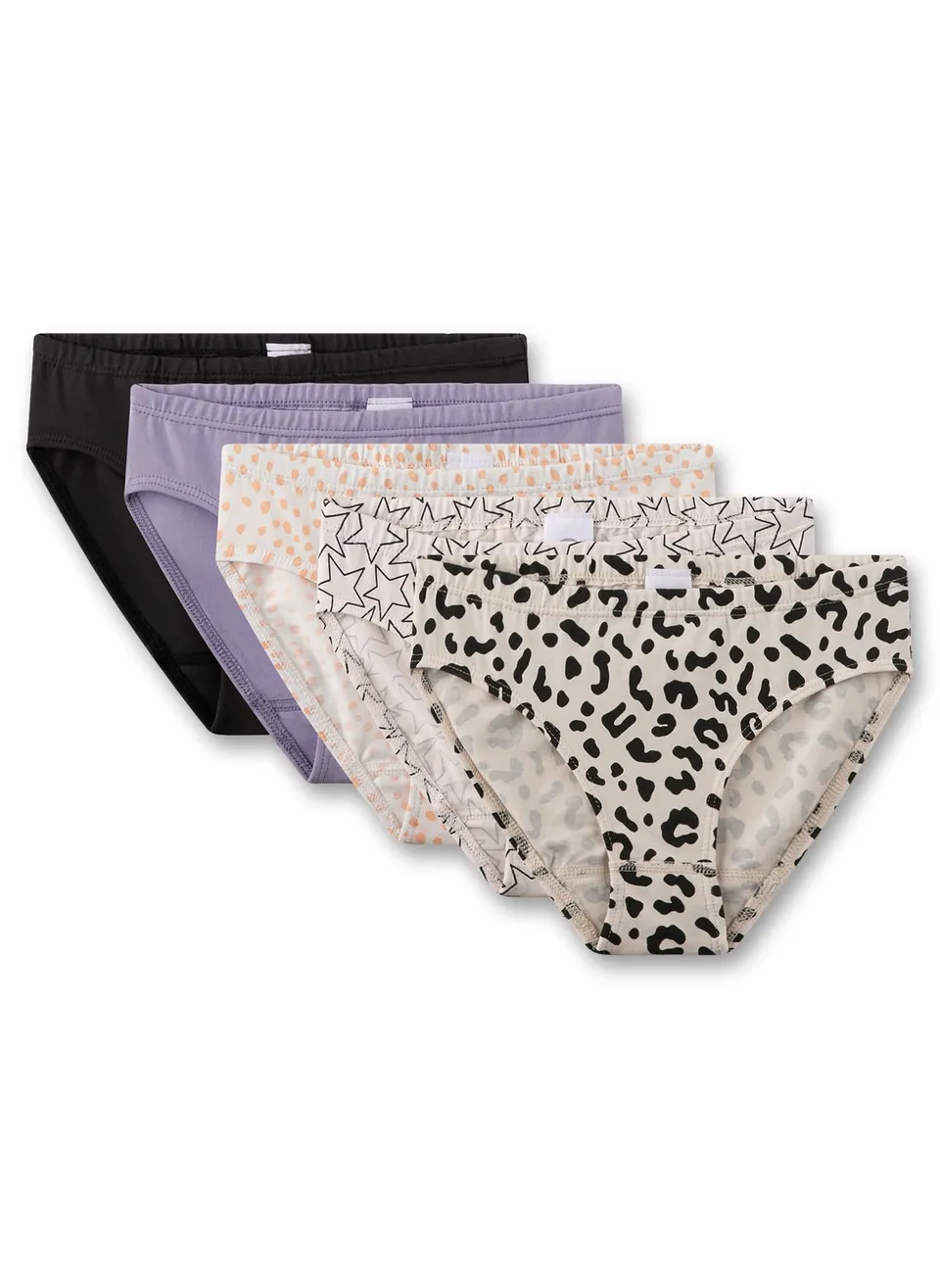 sanetta-m-dchen-rioslip-5er-pack-leo-stern-dots-lila-schwarz image 1