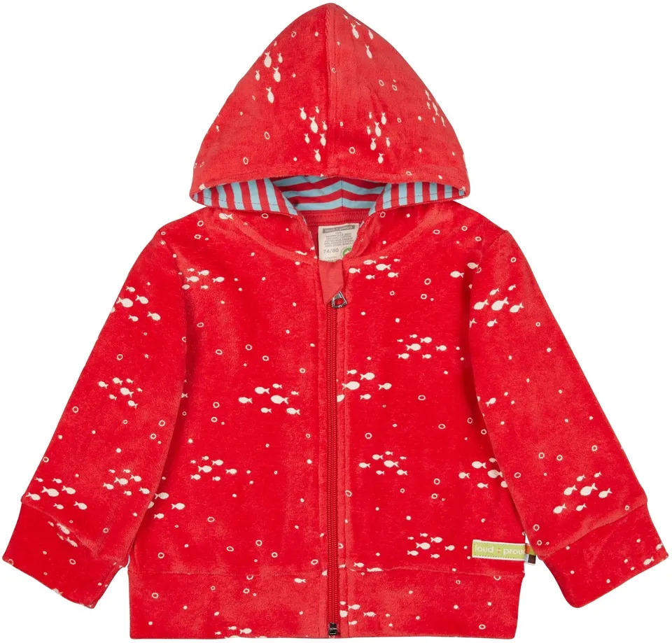 loud-proud-kapuzenjacke-frottee-mit-fischdruck image 1