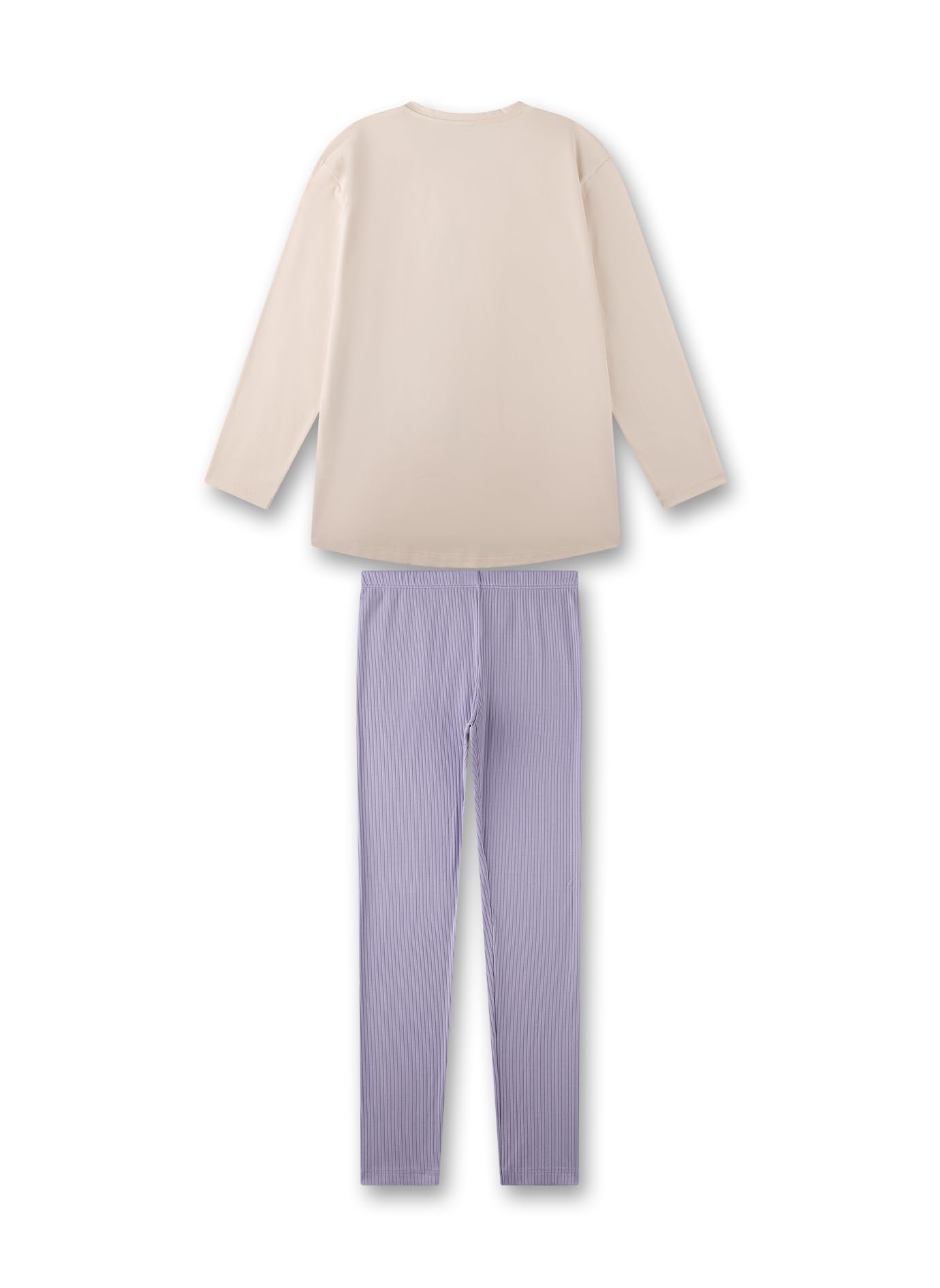 sanetta-m-dchen-schlafanzug-lang-beige-pyjamaset-aus-baumwolle-f-r-m-dchen image 2