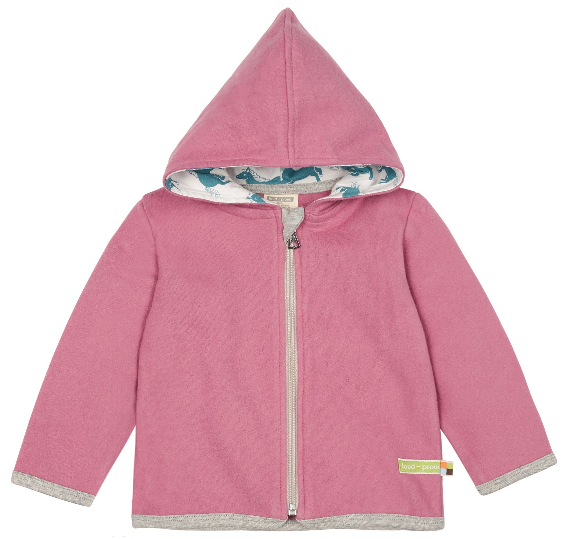 loud-proud-jacke-fleece-kapuzenjacke-aus-baumwoll-fleece-mit-reissverschluss image 3
