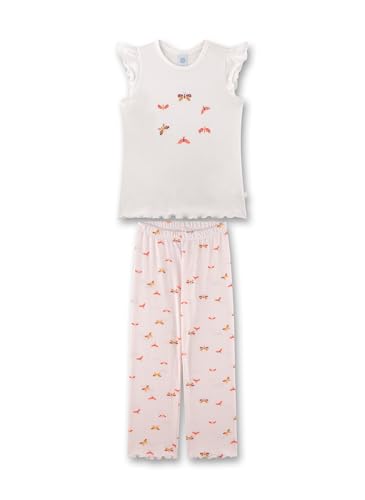 sanetta-m-dchen-schlafanzug-halbarm-off-white-pyjamaset-aus-baumwoll-modal-mix image 4