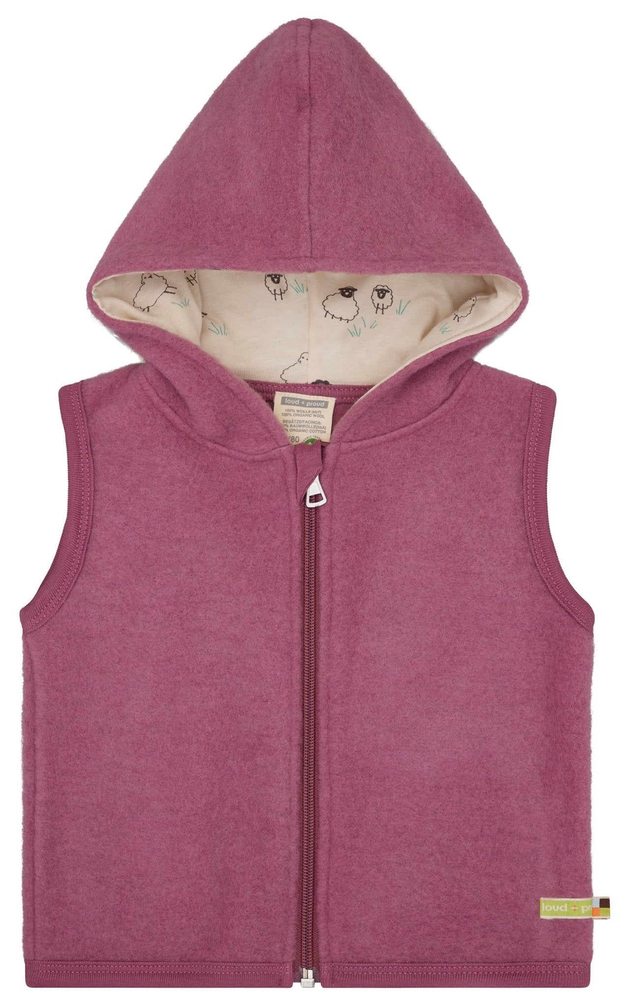loud-proud-merino-wollfleece-weste-mit-kapuze-bio-woll-fleece-weste image 4
