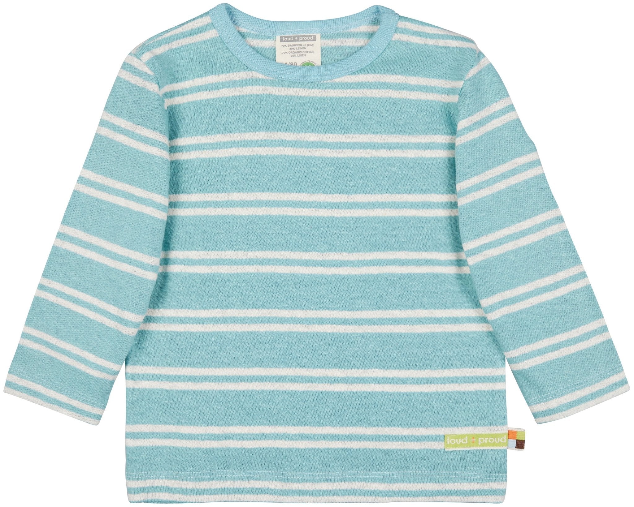loud-proud-shirt-streifen-mit-leinen-kinder-t-shirt image 3