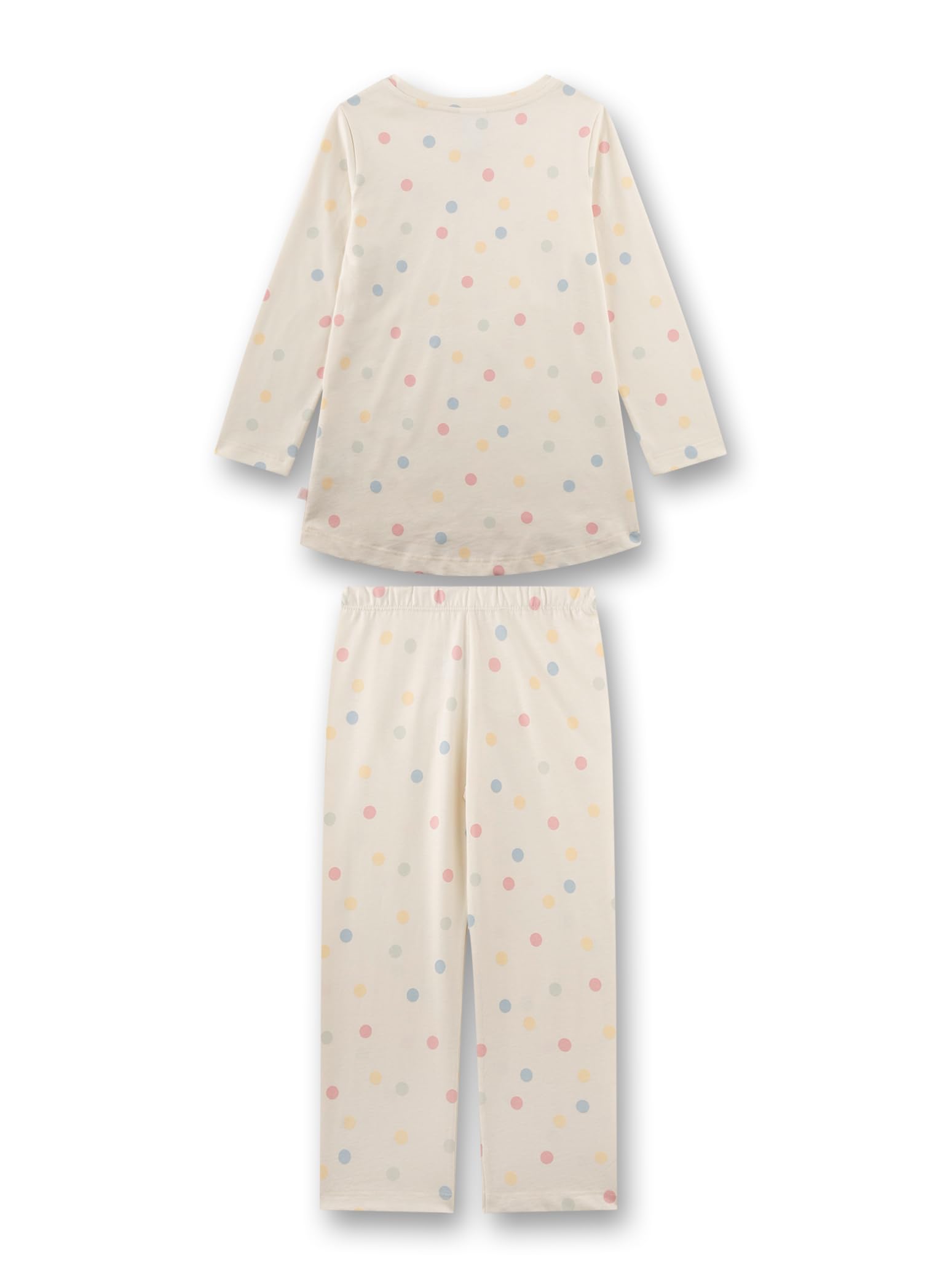 sanetta-pure-m-dchen-schlafanzug-lang-beige-dots-aus-100-bio-baumwolle image 2