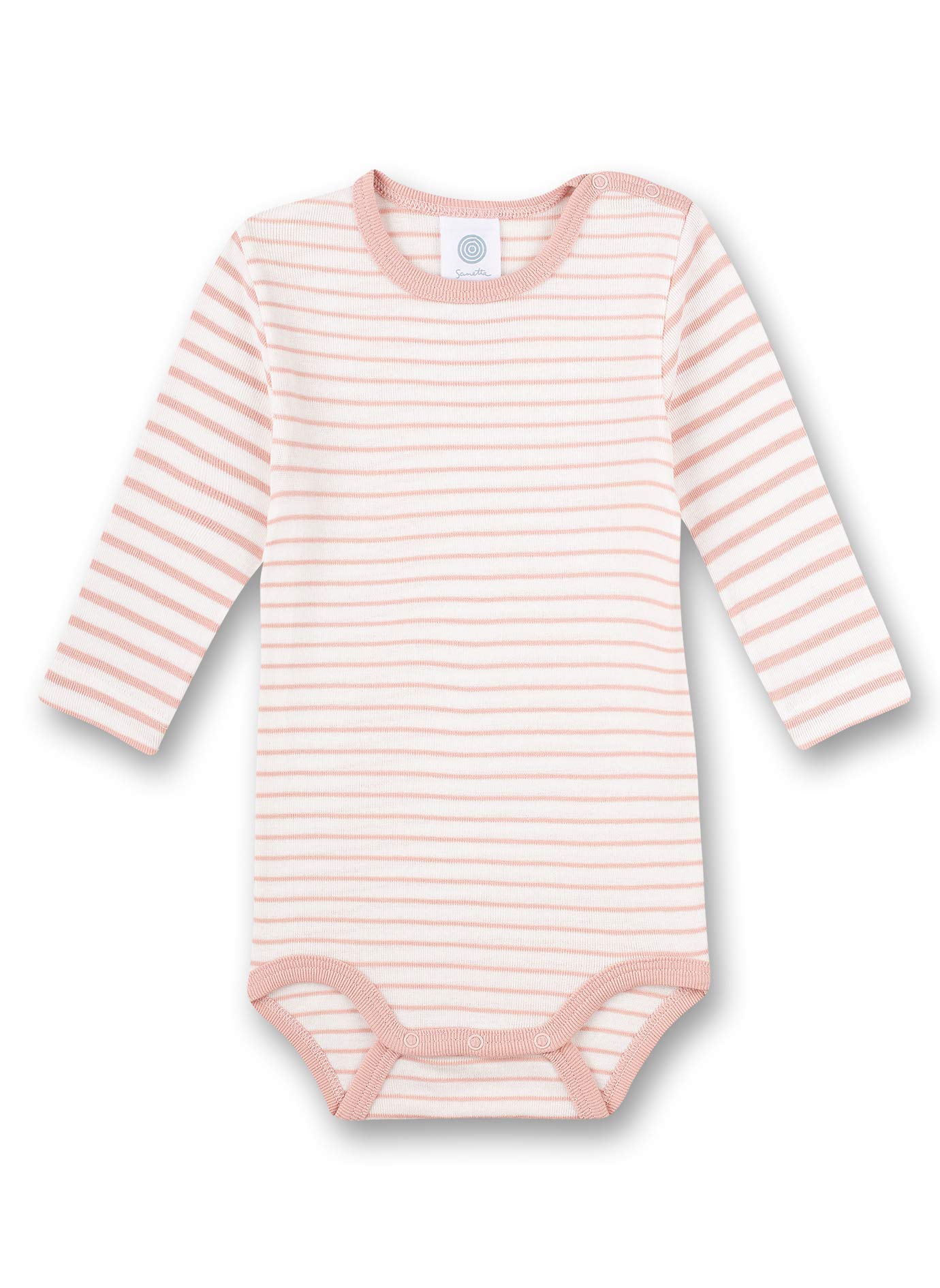 sanetta-baby-body-langarm-rosa-ringel-bio-baumwolle-f-r-m-dchen image 1