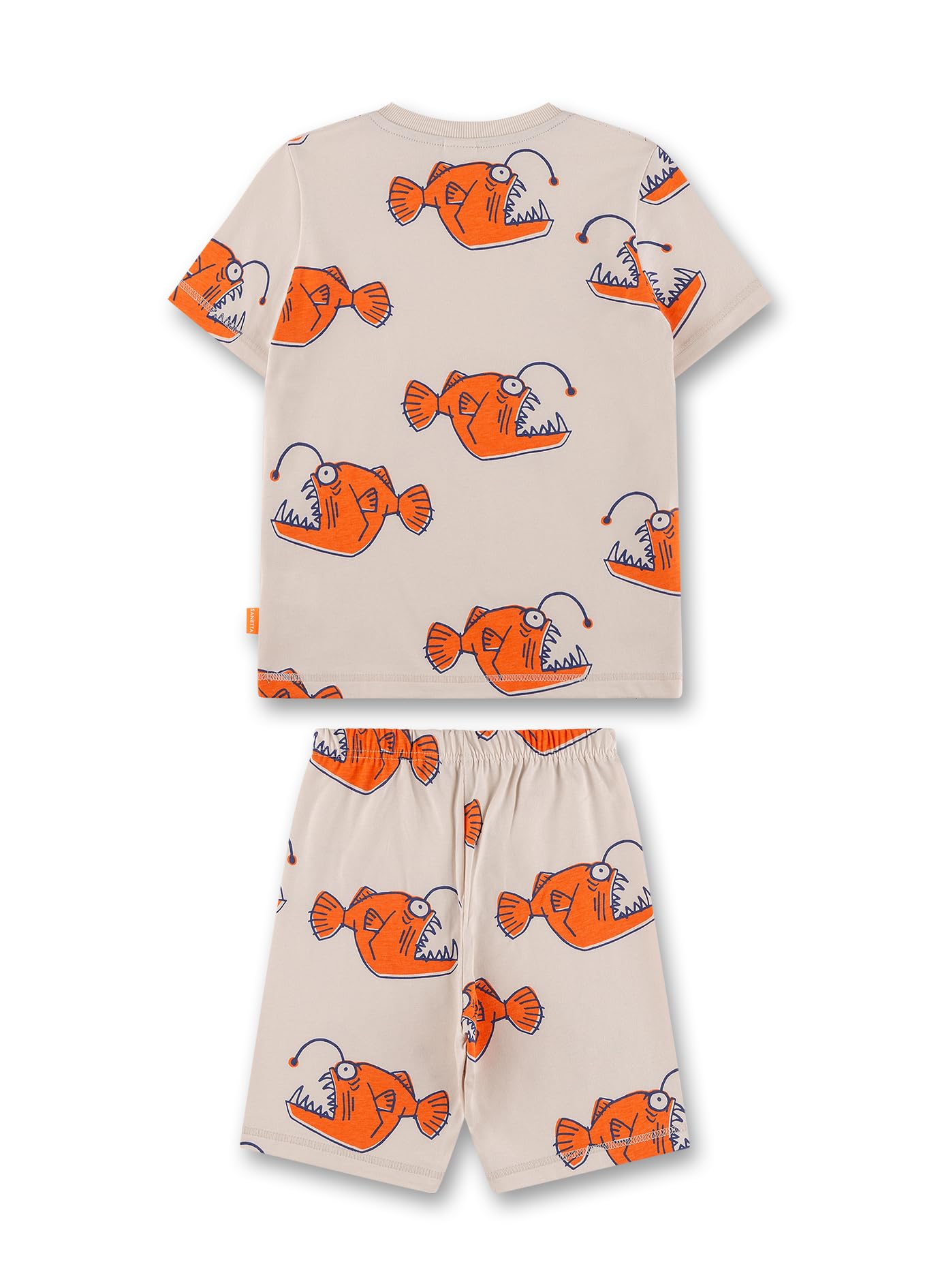 sanetta-jungen-schlafanzug-kurz-beige-baumwoll-pyjamaset image 2