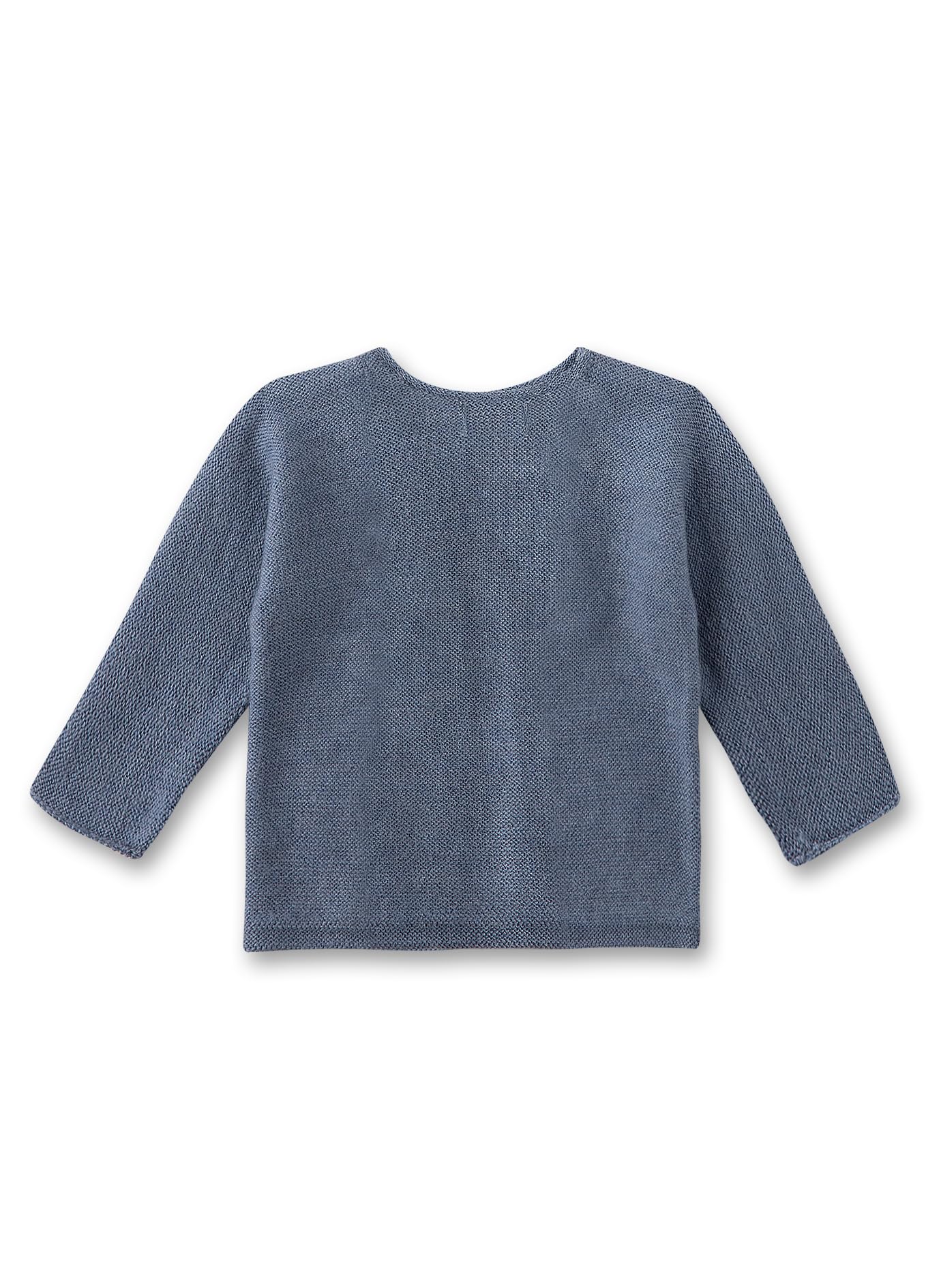 sanetta-baby-strickpullover-blau-aus-wolle-wollpullover-f-r-babys image 2