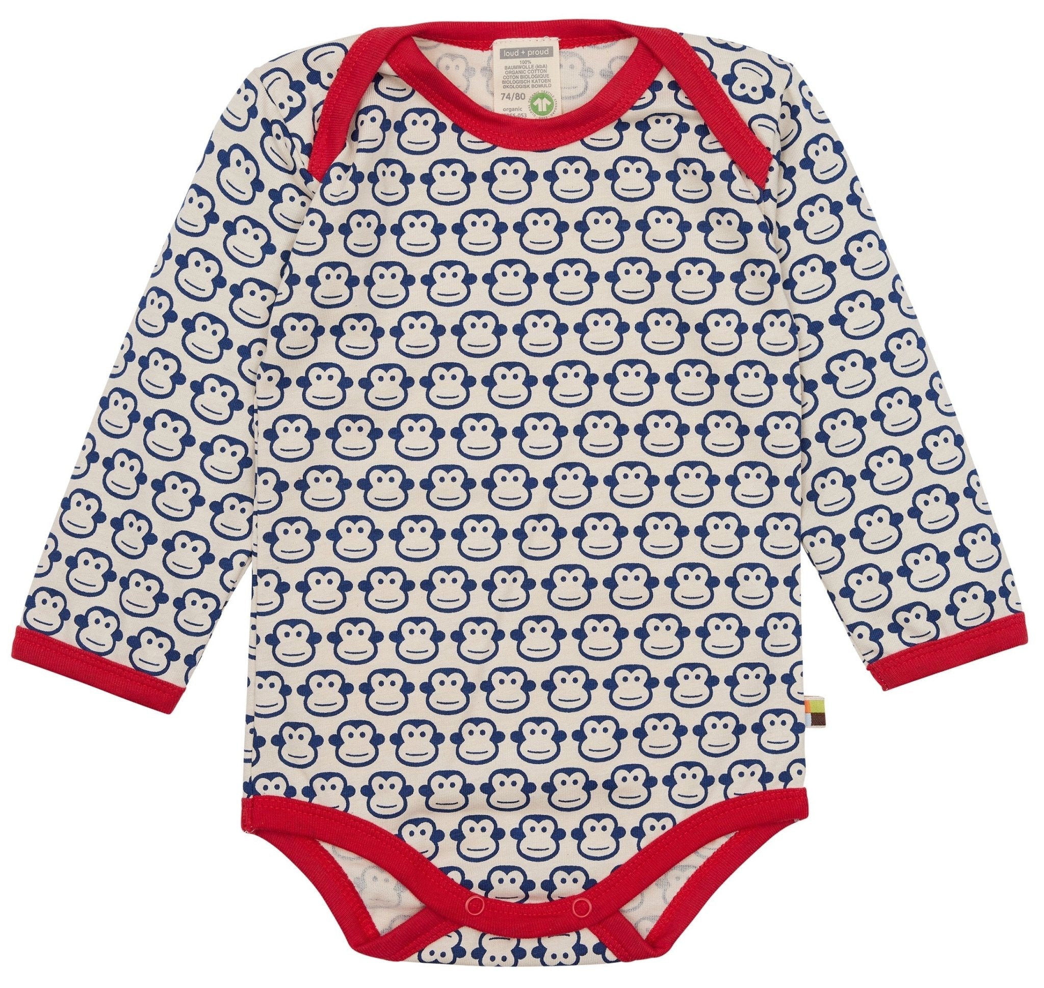 loud-proud-body-langarm-mit-druck-affen-bio-baumwolle image 1