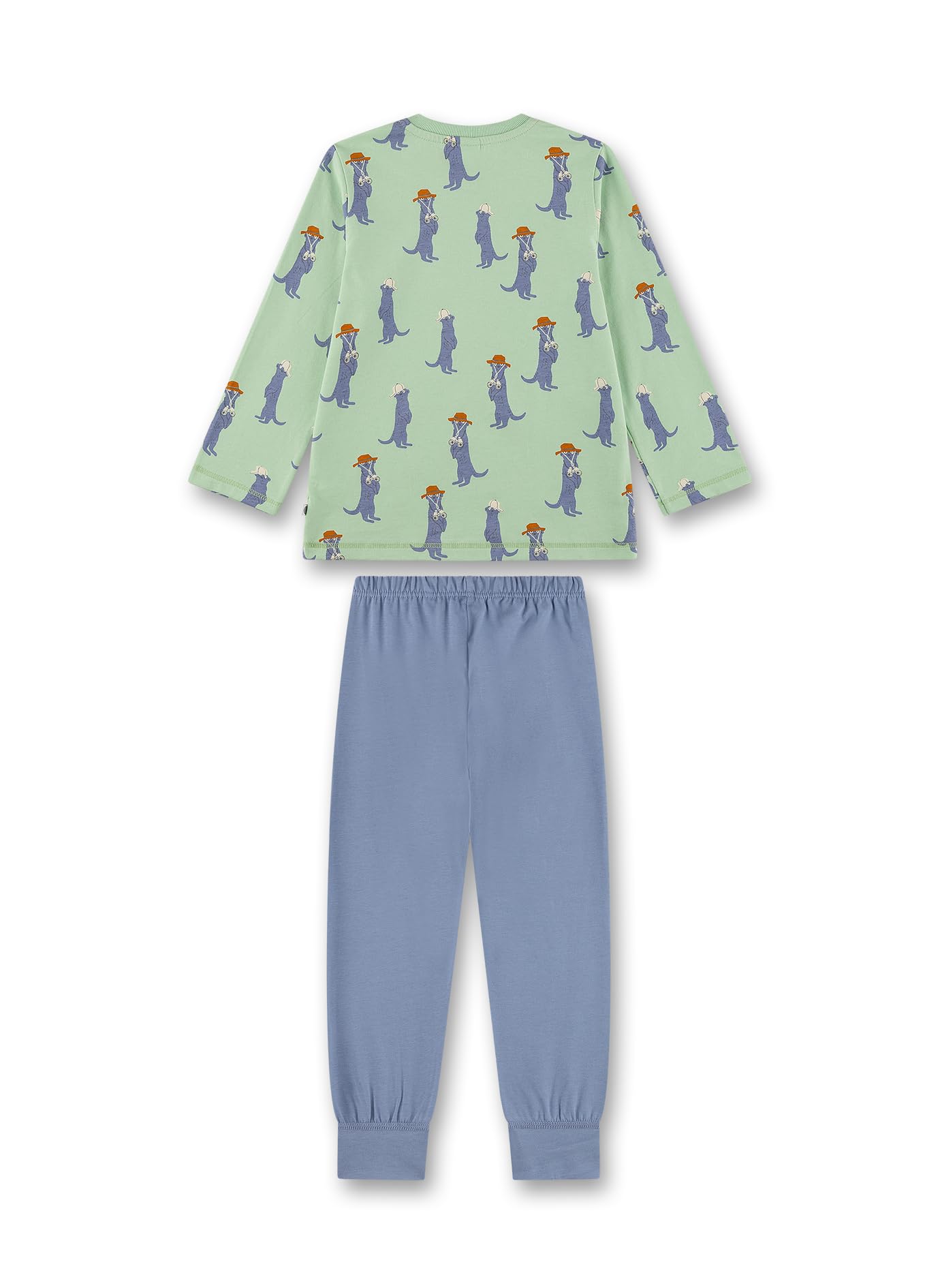 sanetta-jungen-schlafanzug-lang-gr-n-pyjamaset-aus-baumwolle image 3