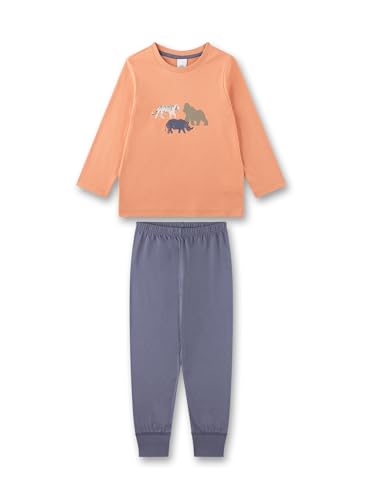 sanetta-jungen-schlafanzug-orange-pyjamaset-aus-baumwolle image 4