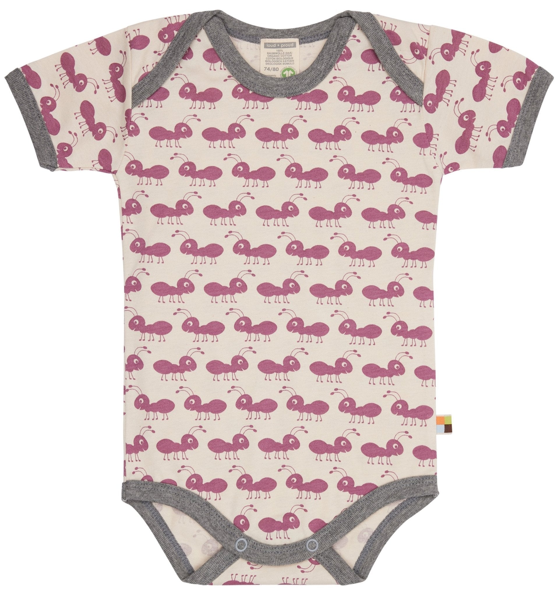 loud-proud-body-kurzarm-mit-druck-ameisen-bio-baumwolle image 1