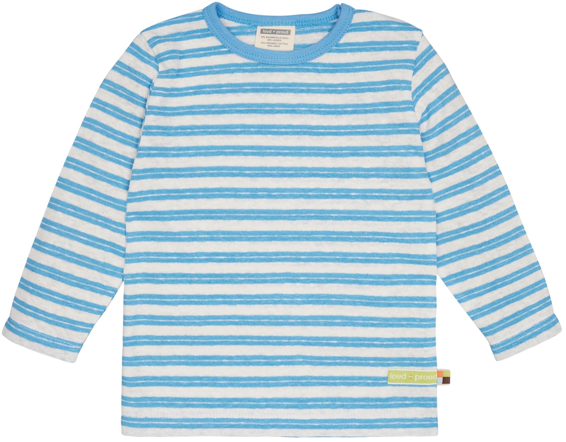 loud-proud-shirt-streifen-mit-leinen-gestreiftes-kinder-shirt image 1