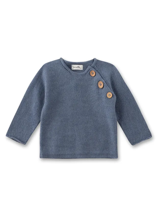 sanetta-baby-strickpullover-blau-aus-wolle-wollpullover-f-r-babys image 1