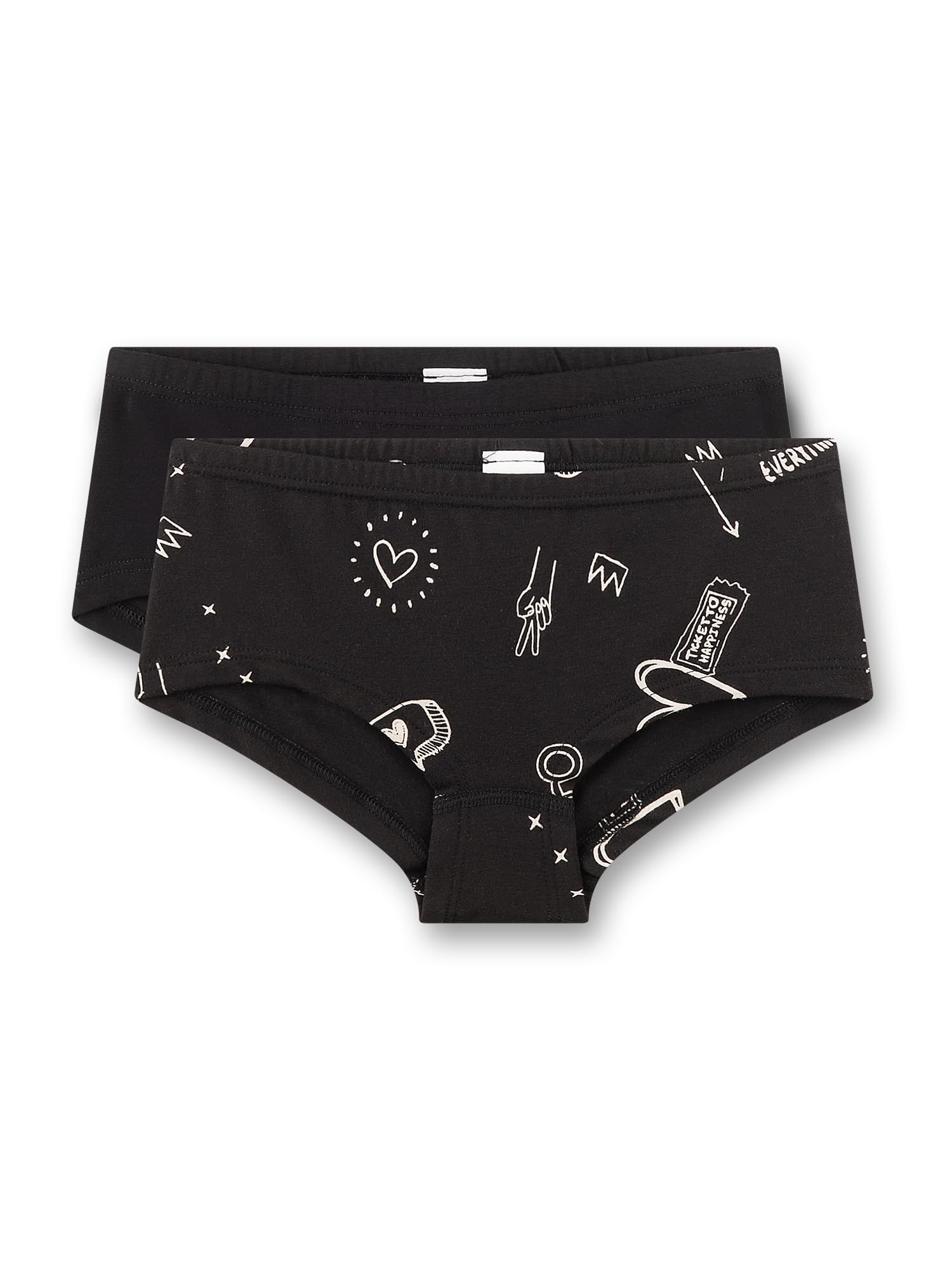 sanetta-m-dchen-hipster-schwarz-graffiti-2er-set-teens-unterhose-baumwolle image 1
