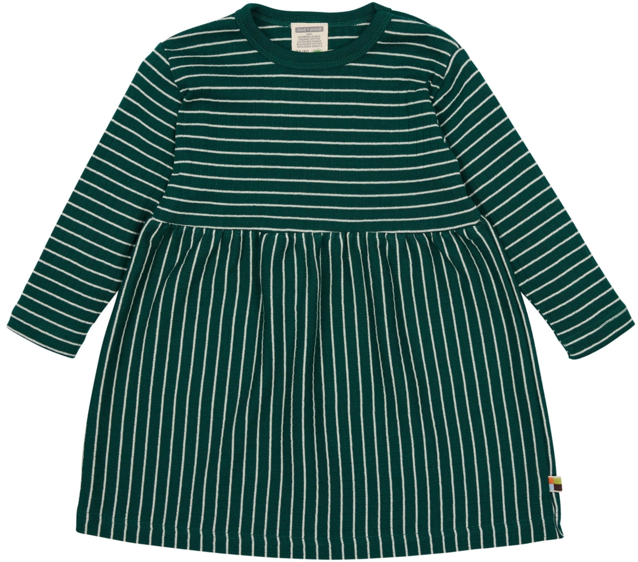 loud-proud-kleid-langarm-gestreift-mit-rippe-derby-rib-ringelkleid image 1