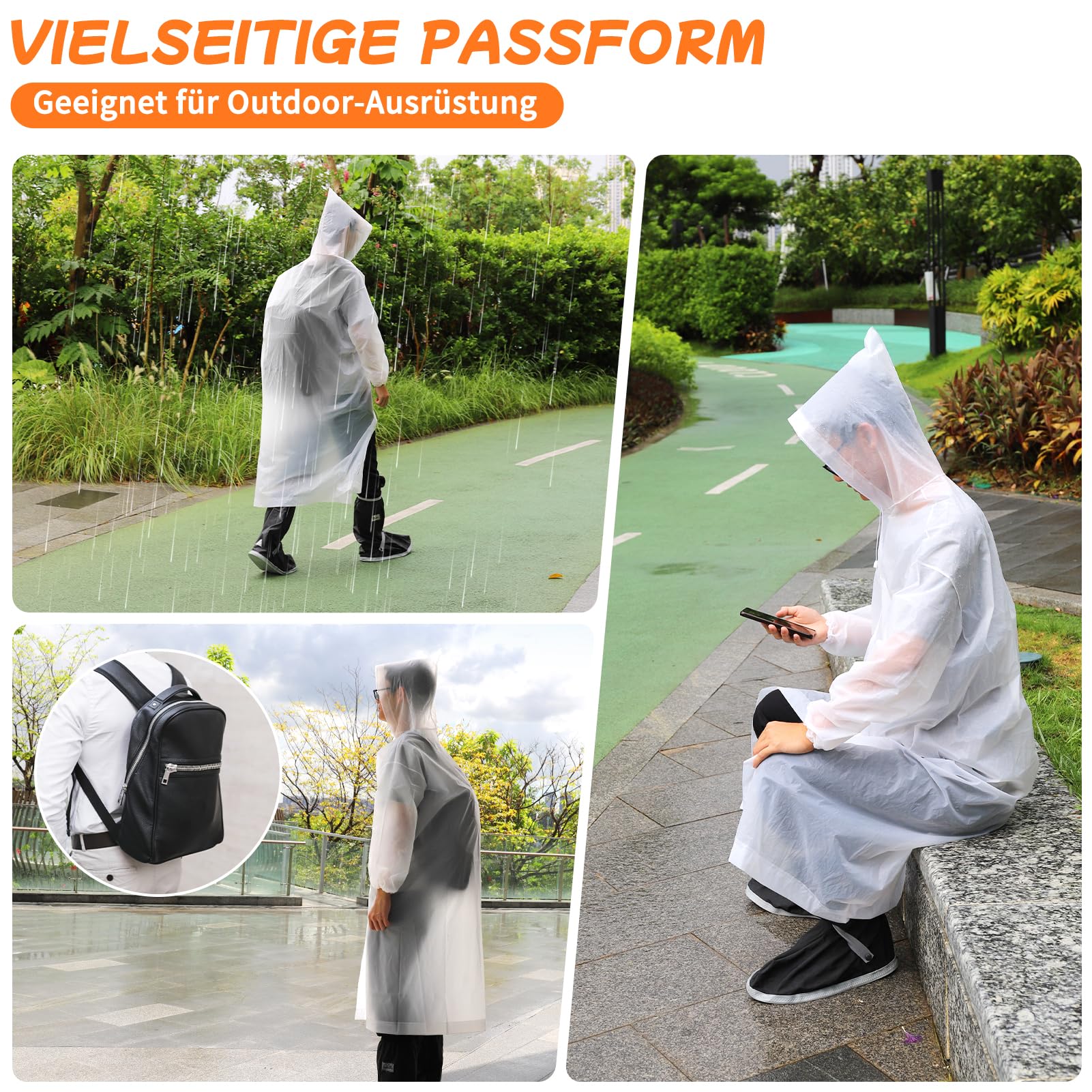 desoto-regenponcho-transparent-2-st-ck-schwarz-wiederverwendbarer-eva-regenmante image 4