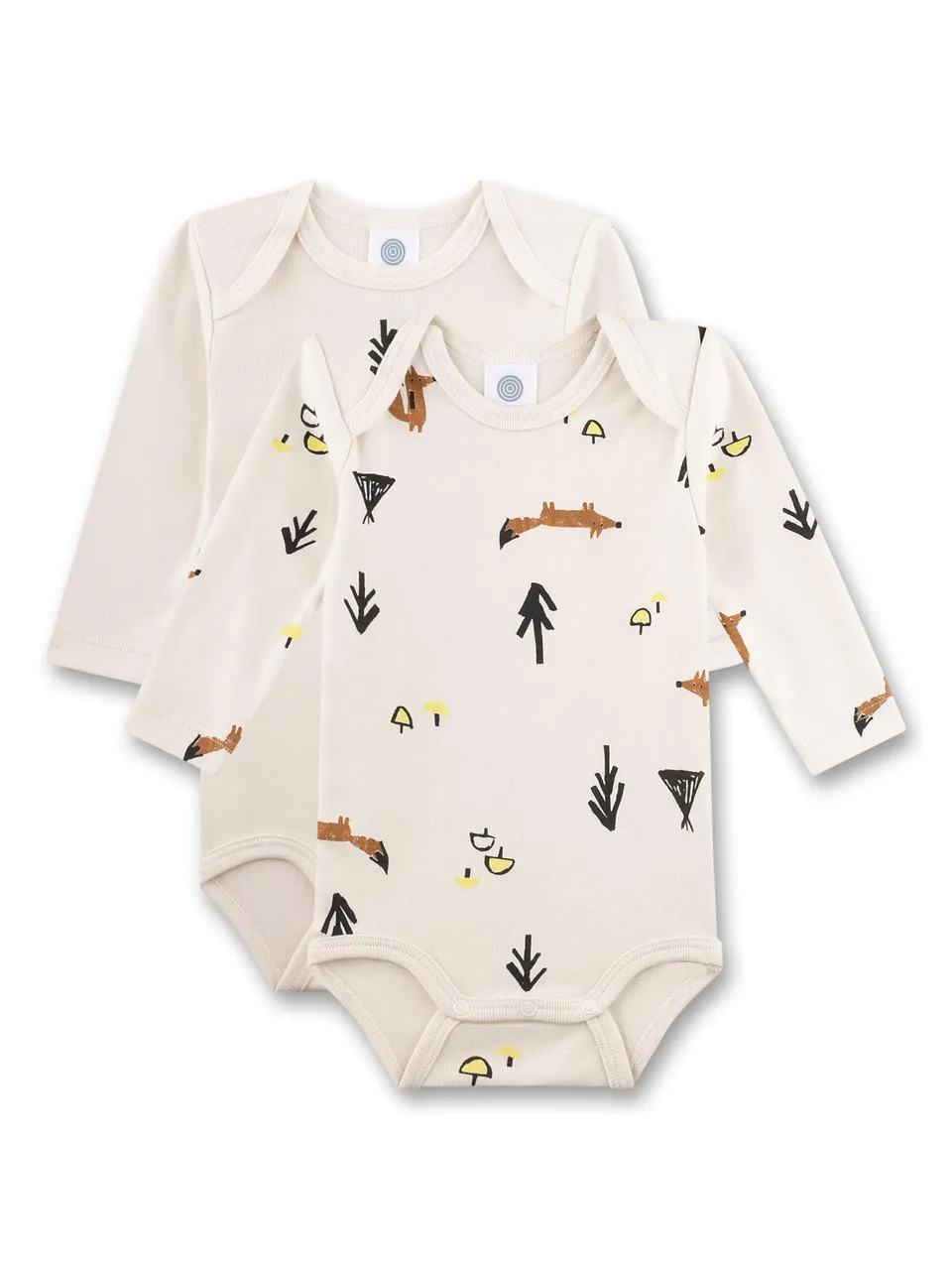 sanetta-baby-body-langarm-doppelpack-beige-fuchs-aus-bio-baumwolle-f-r-jungen image 1