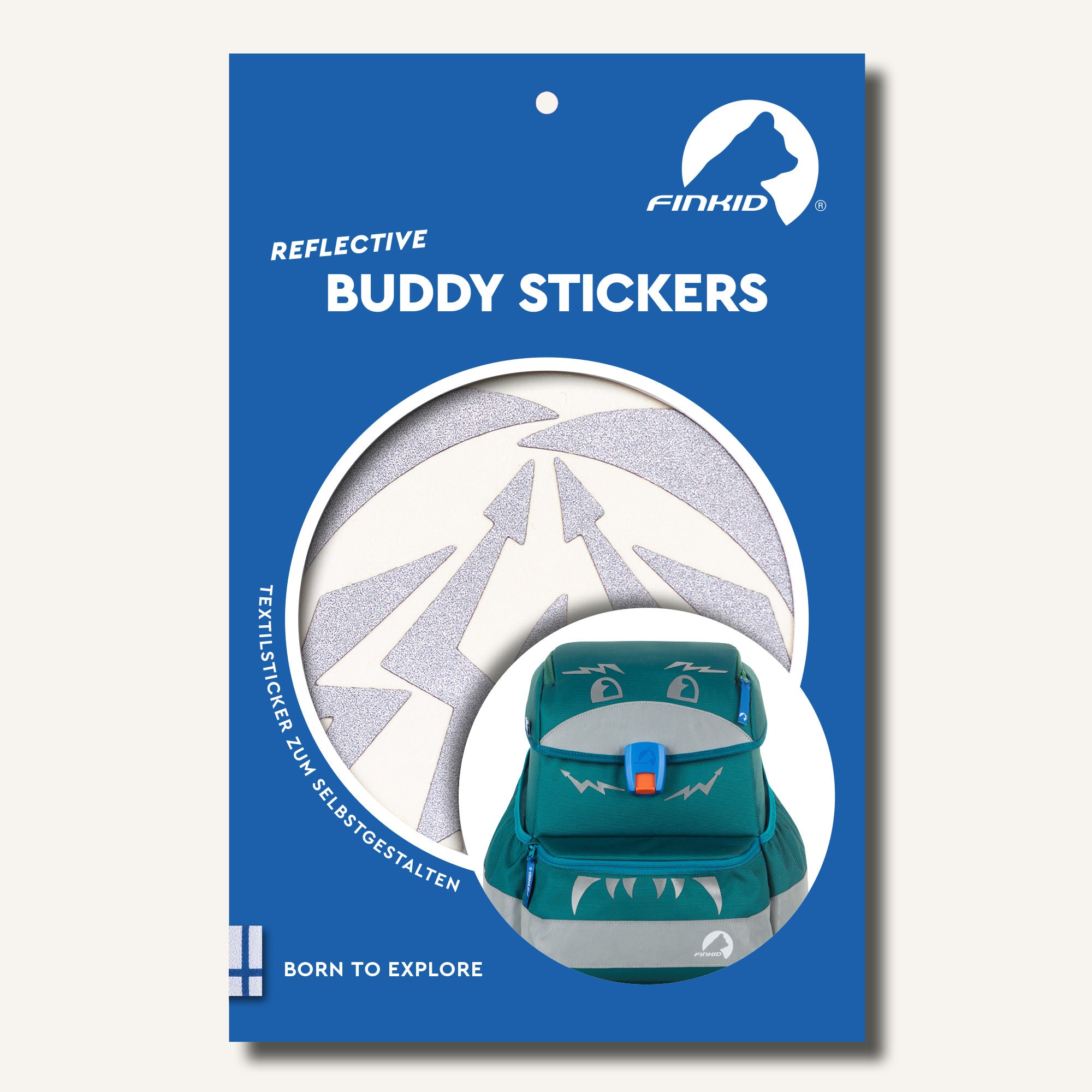 finkid-reflective-buddy-stickers-reflektierende-textilsticker-f-r-buddy-schulran image 1