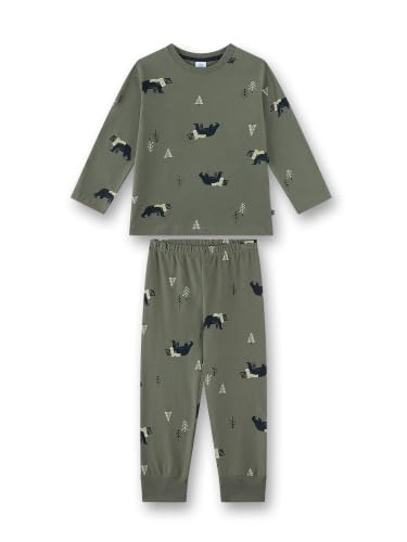 sanetta-jungen-schlafanzug-lang-khaki-b-r-allover-baumwolle image 4