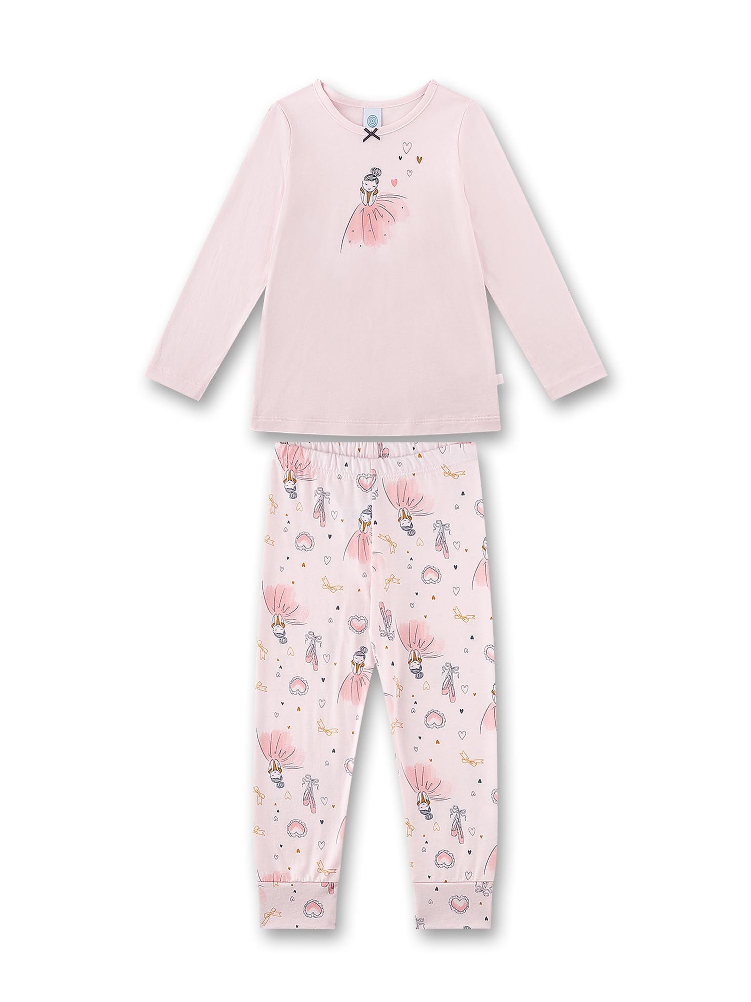 sanetta-m-dchen-schlafanzug-lang-rosa-ballerina-modal-baumwoll-mix image 1