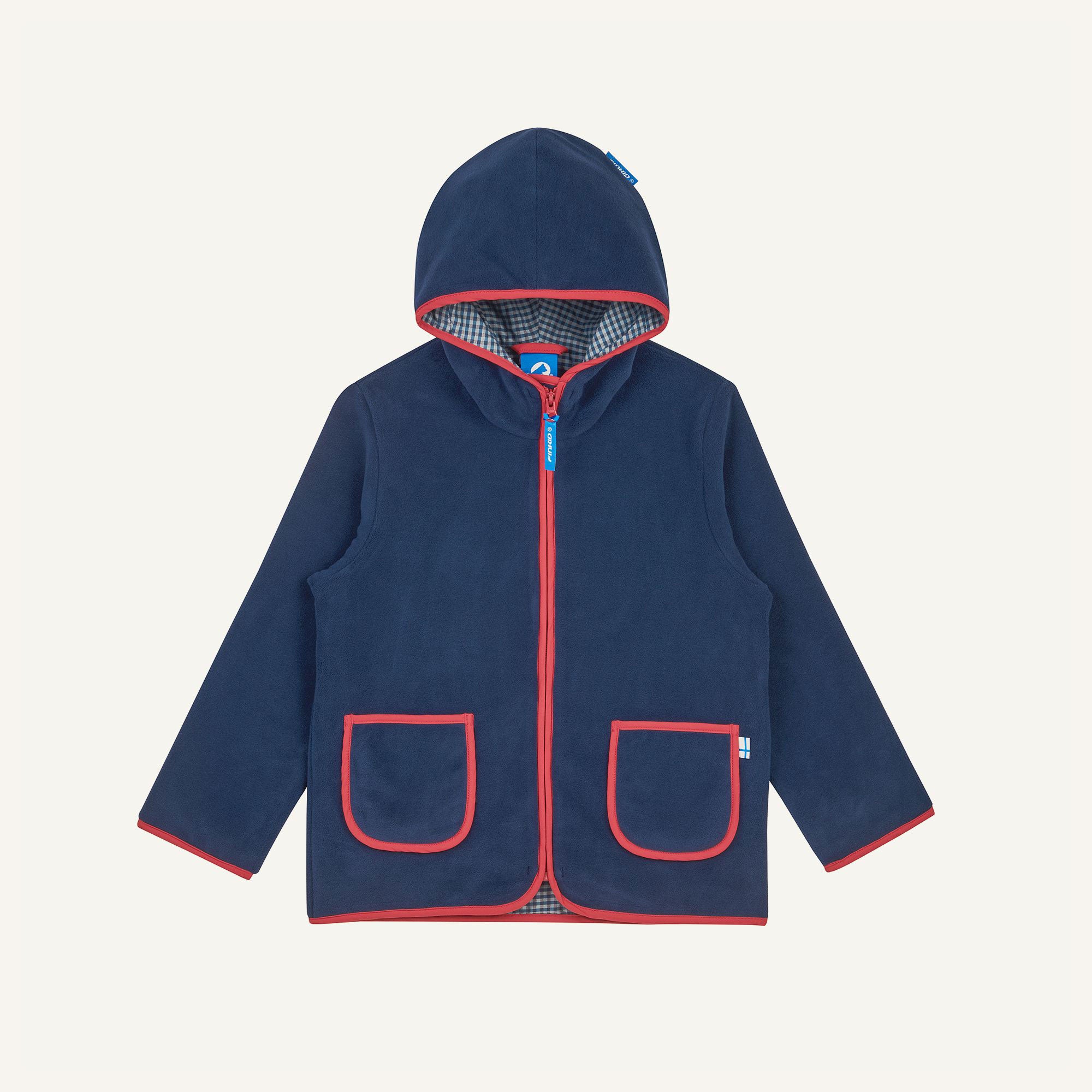 finkid-tonttu-fleecejacke-kinder-zip-in-mit-zipfelkapuze image 2