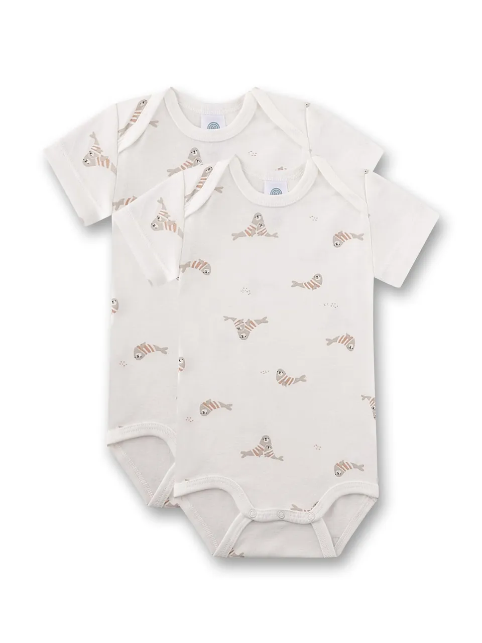 sanetta-baby-body-doppelpack-kurzarm-beige-robbe-100-bio-baumwolle image 1
